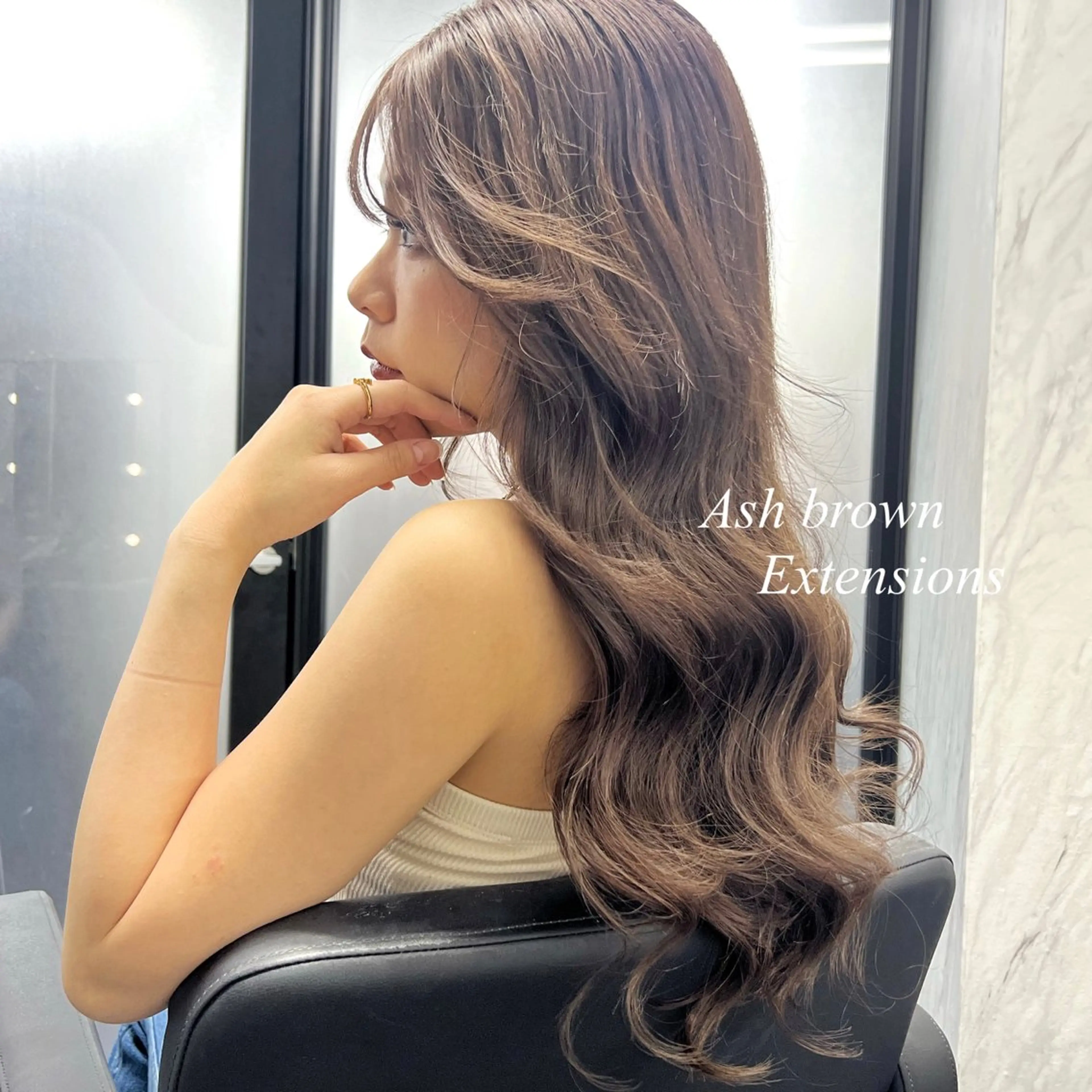 ロング カラー シールエクステ ハイトーンカラー エクステ ヘアカラー エクステ シールエクステ特化 ハイトーン、NANAのヘアスタイル