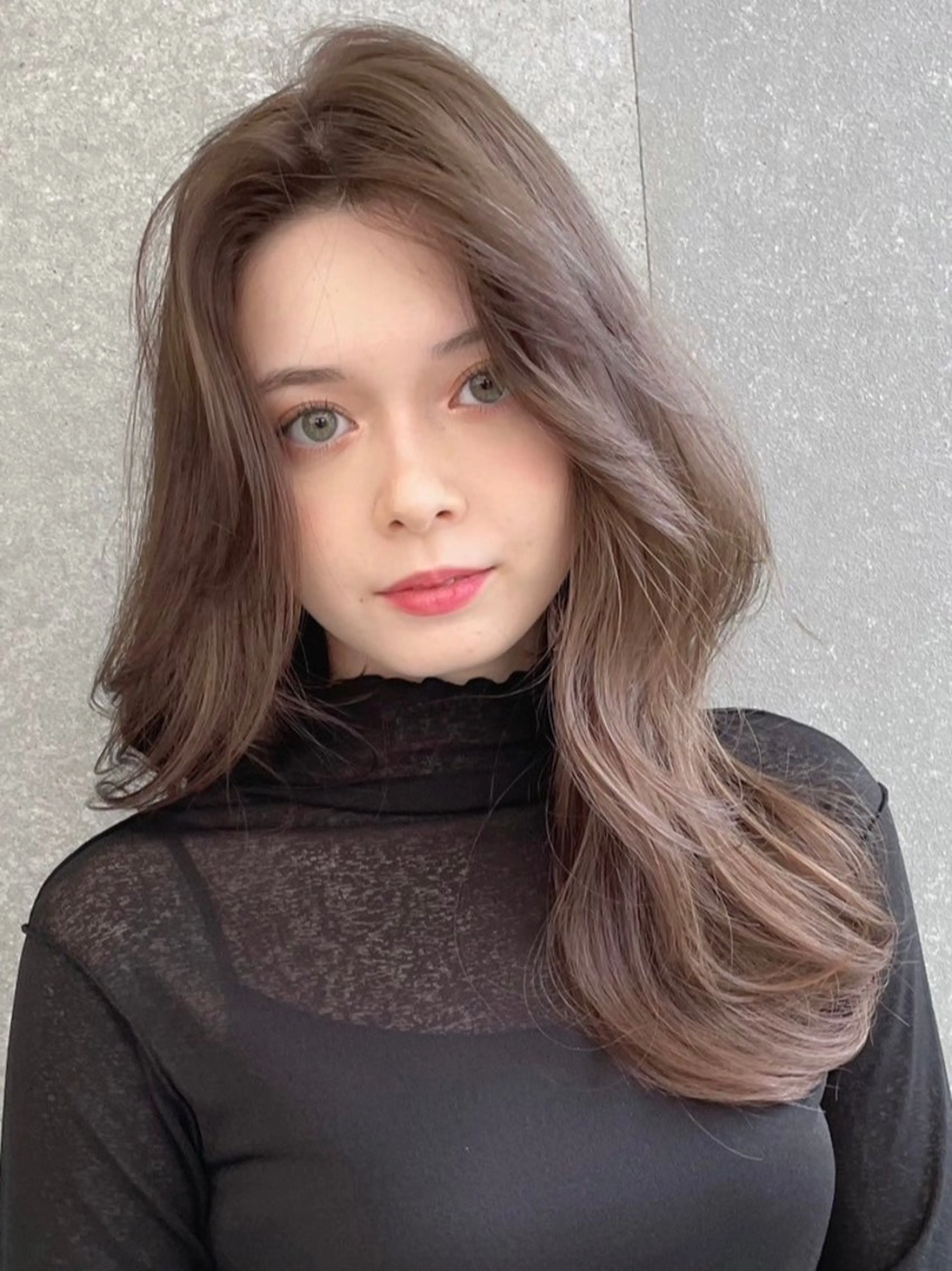 ロング カラー 山崎/ボブ縮毛矯正 レイヤー髪質改善のヘアスタイル