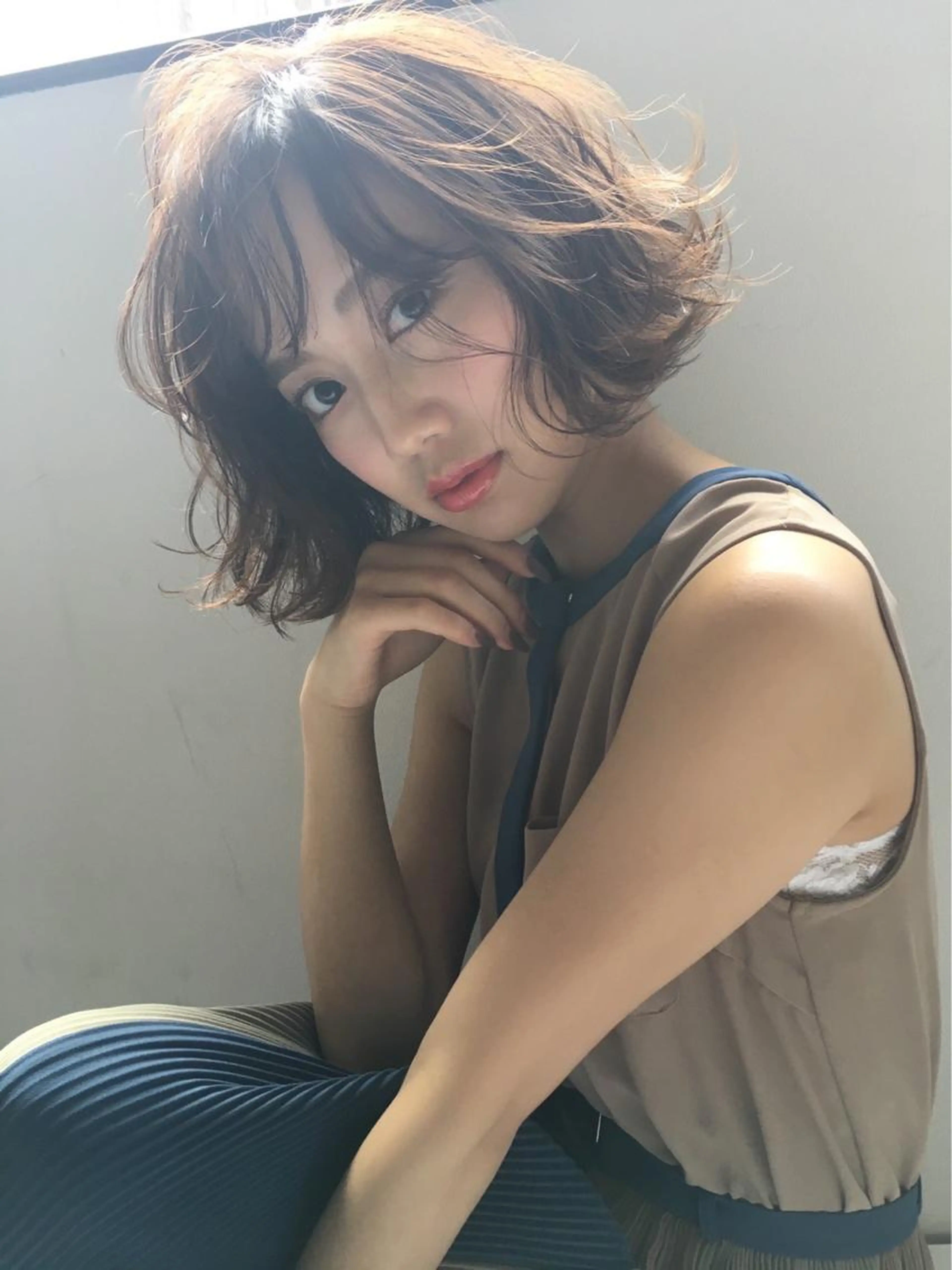 【✨7月限定特別クーポン✨】顔まわり似合わせカット+潤カラー+髪質改善トリートメントの写真