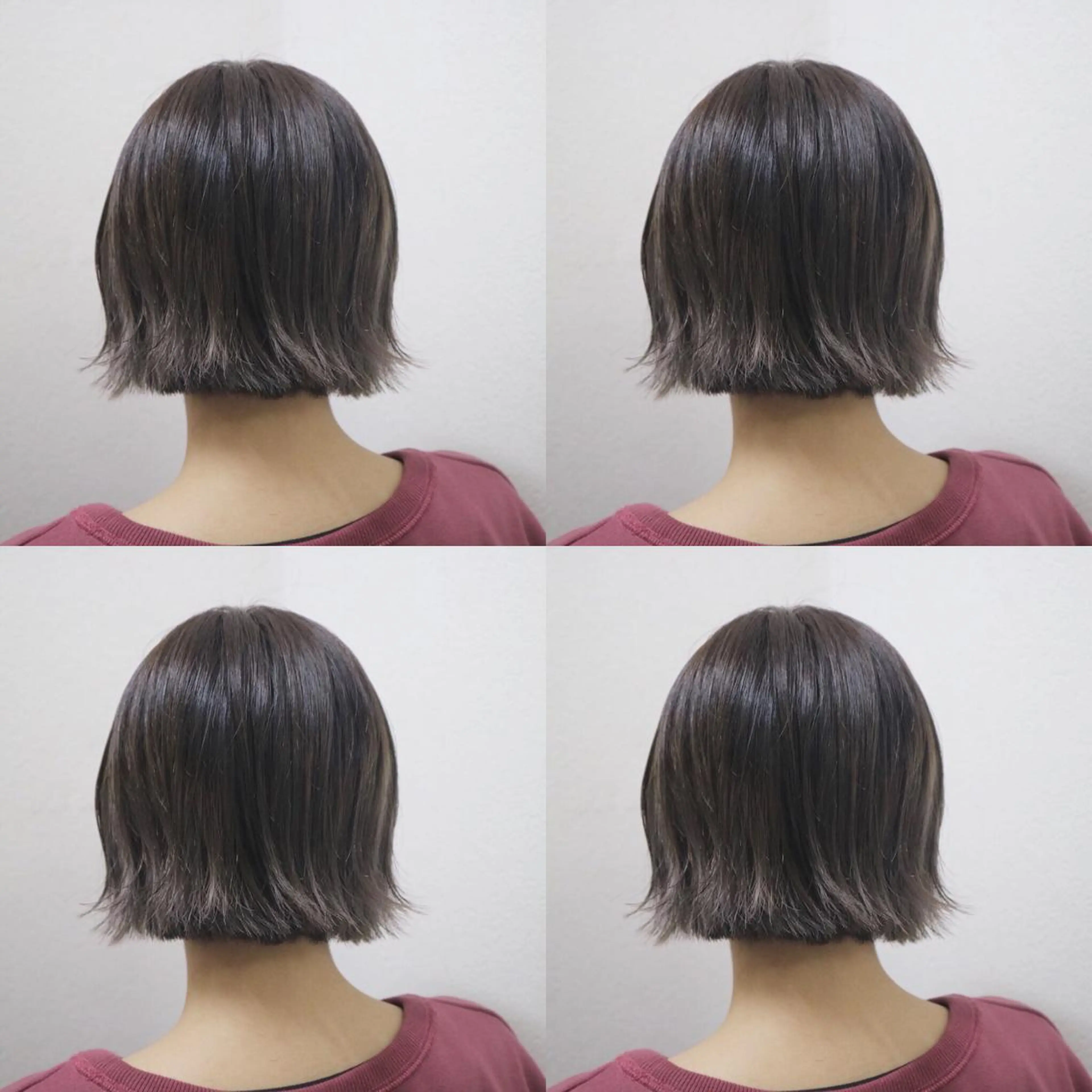 ショート カラー アディクシーカラー ブリーチ グレージュ パープルカラー ヘアカラー トリートメント JIL BLAN 京都のヘアスタイル