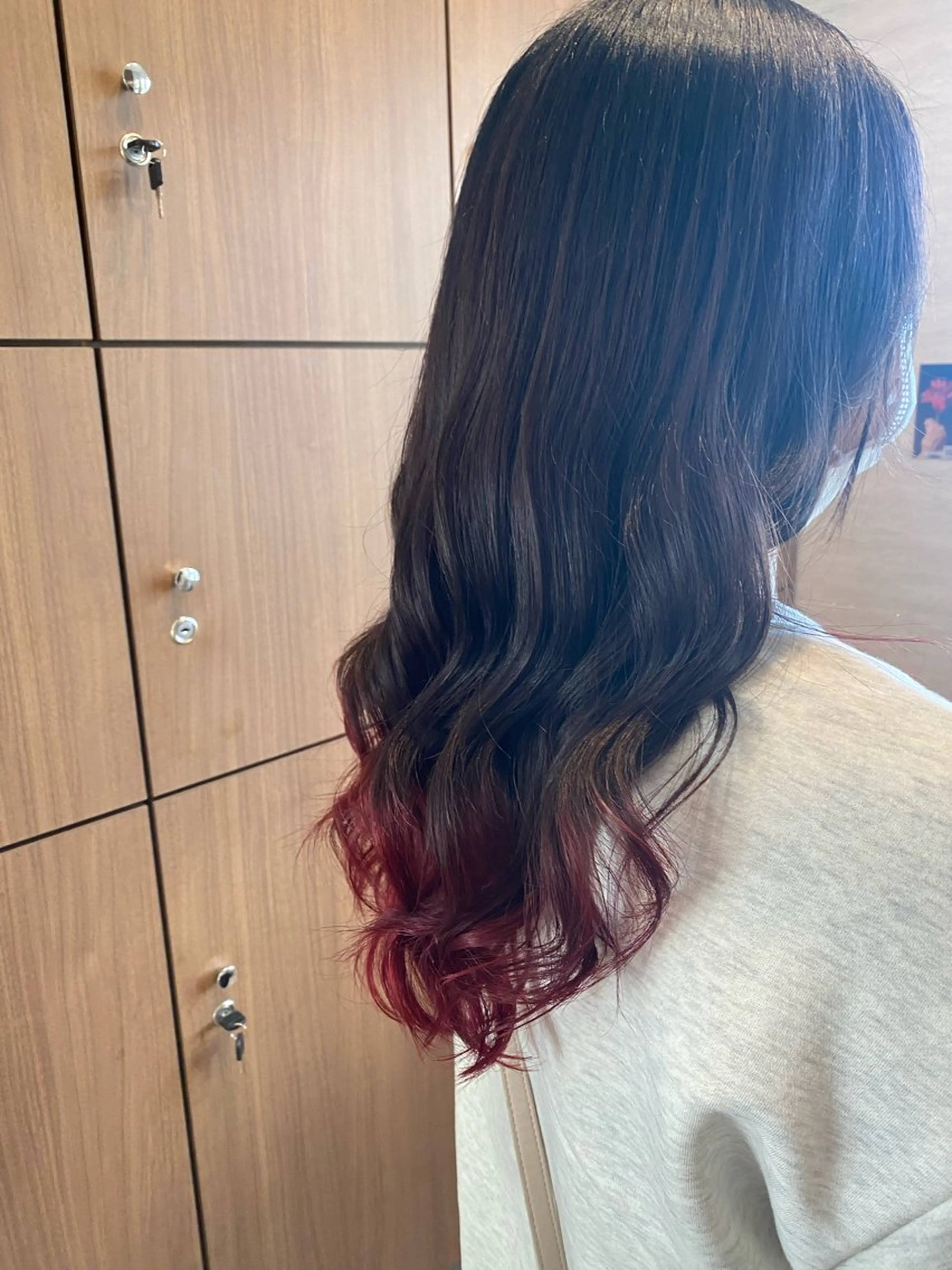 セミロング ヘアカラー 森 千風優のヘアスタイル