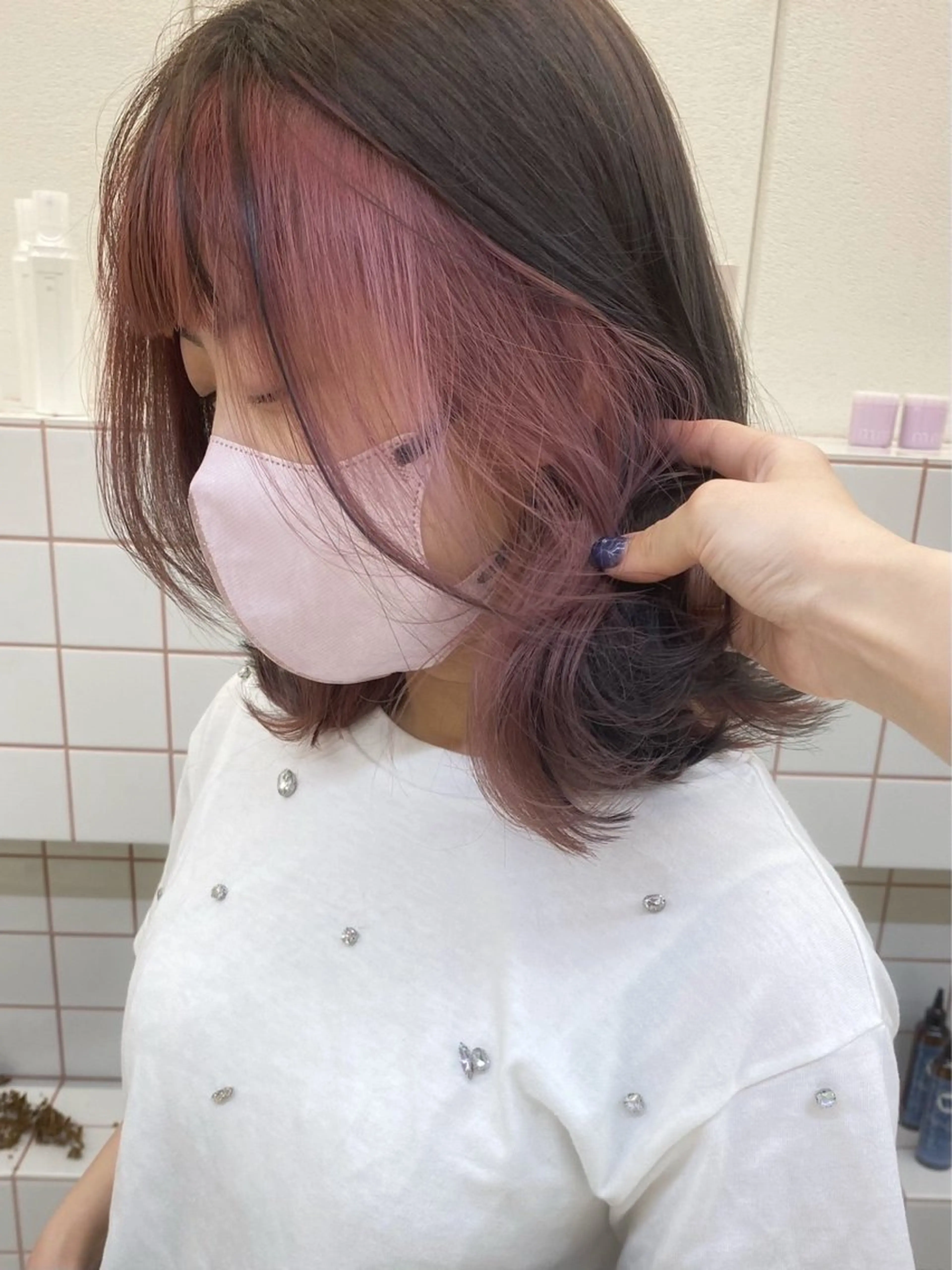 ミディアム カット ヘアカラー トリートメント 🌻花屋併設🌻濱 幸帆のヘアスタイル