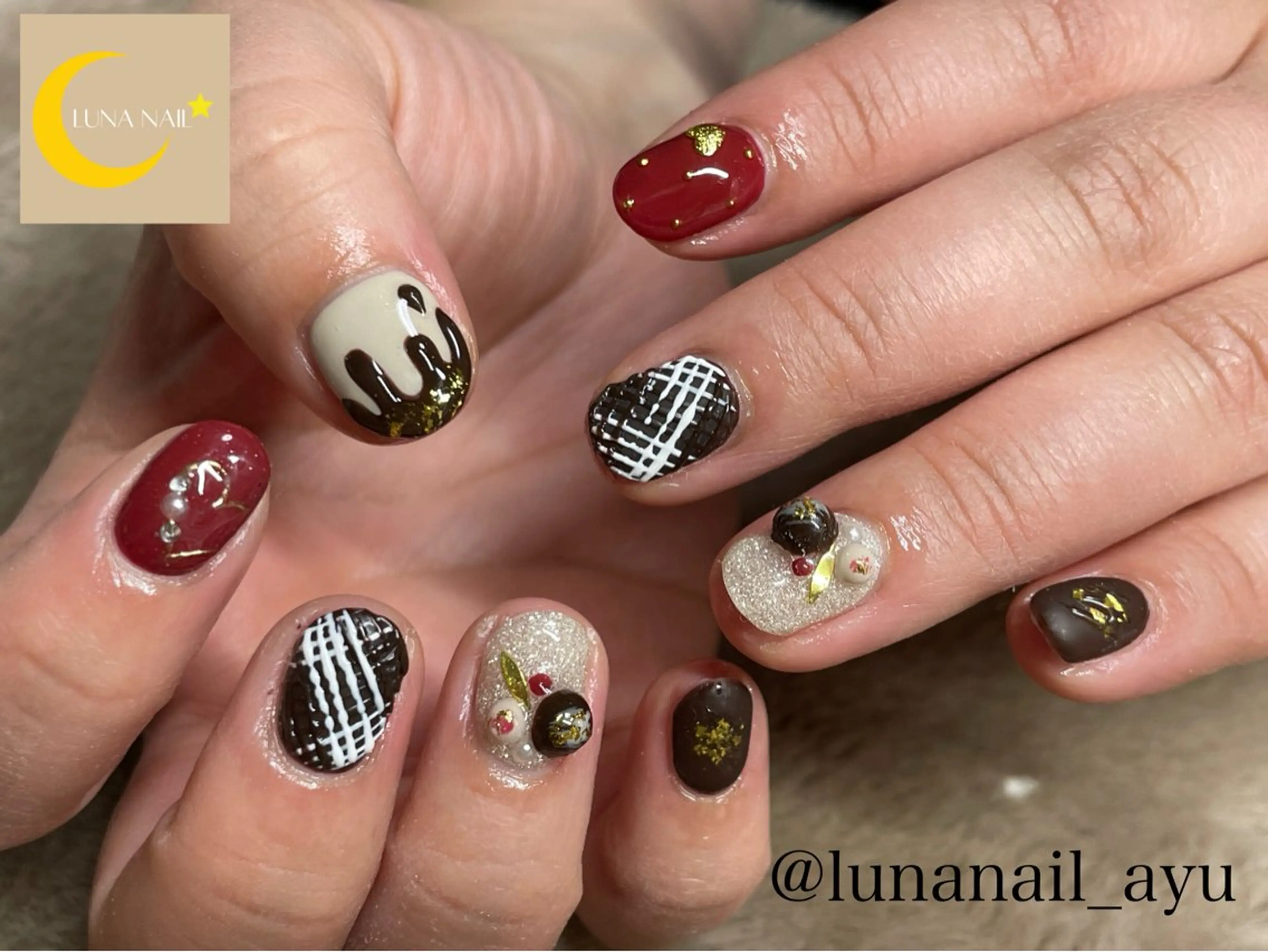 ネイル バレンタイン ハンドネイル 🌙LUNA  NAIL⭐️所属・LUNA NAIL ayuのネイルデザイン