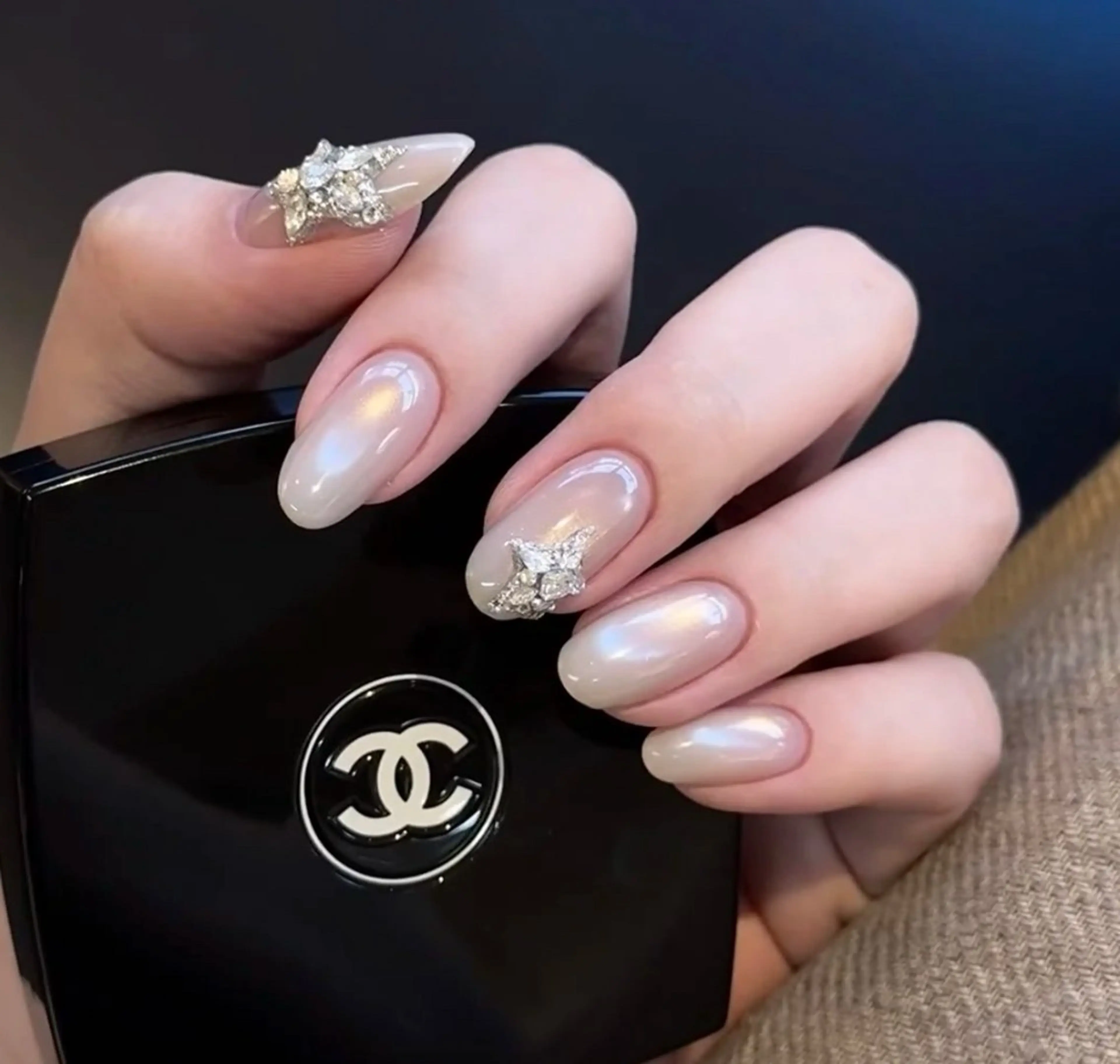 ネイル アートネイル オーロラネイル チークネイル フレンチネイル ガラスフレンチ ハンドネイル 🎀🎀YooLi Nail Salonのネイルデザイン