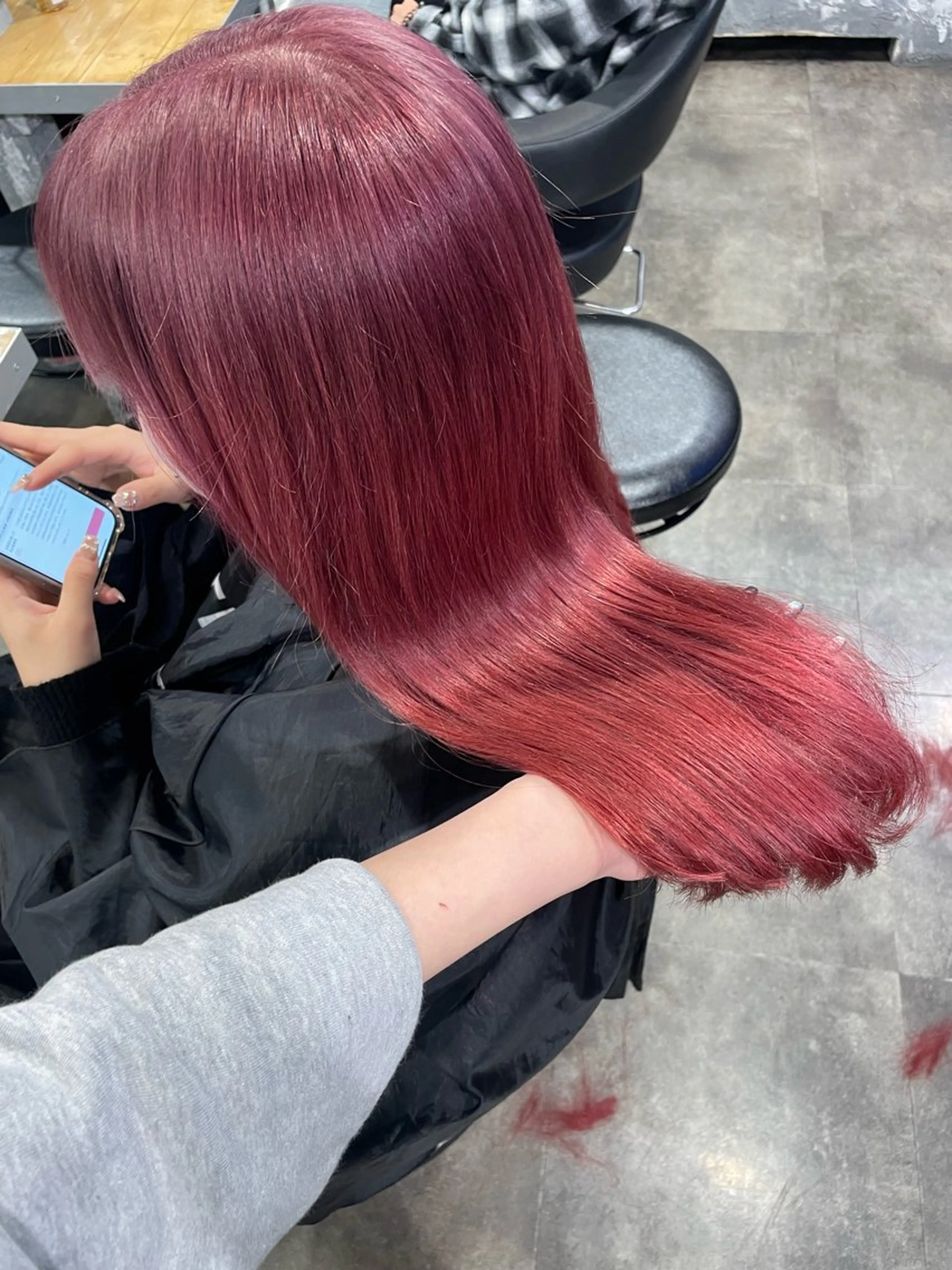 ロング ヘアカラー ハイトーンブロンド 横浜💞ミオのヘアスタイル