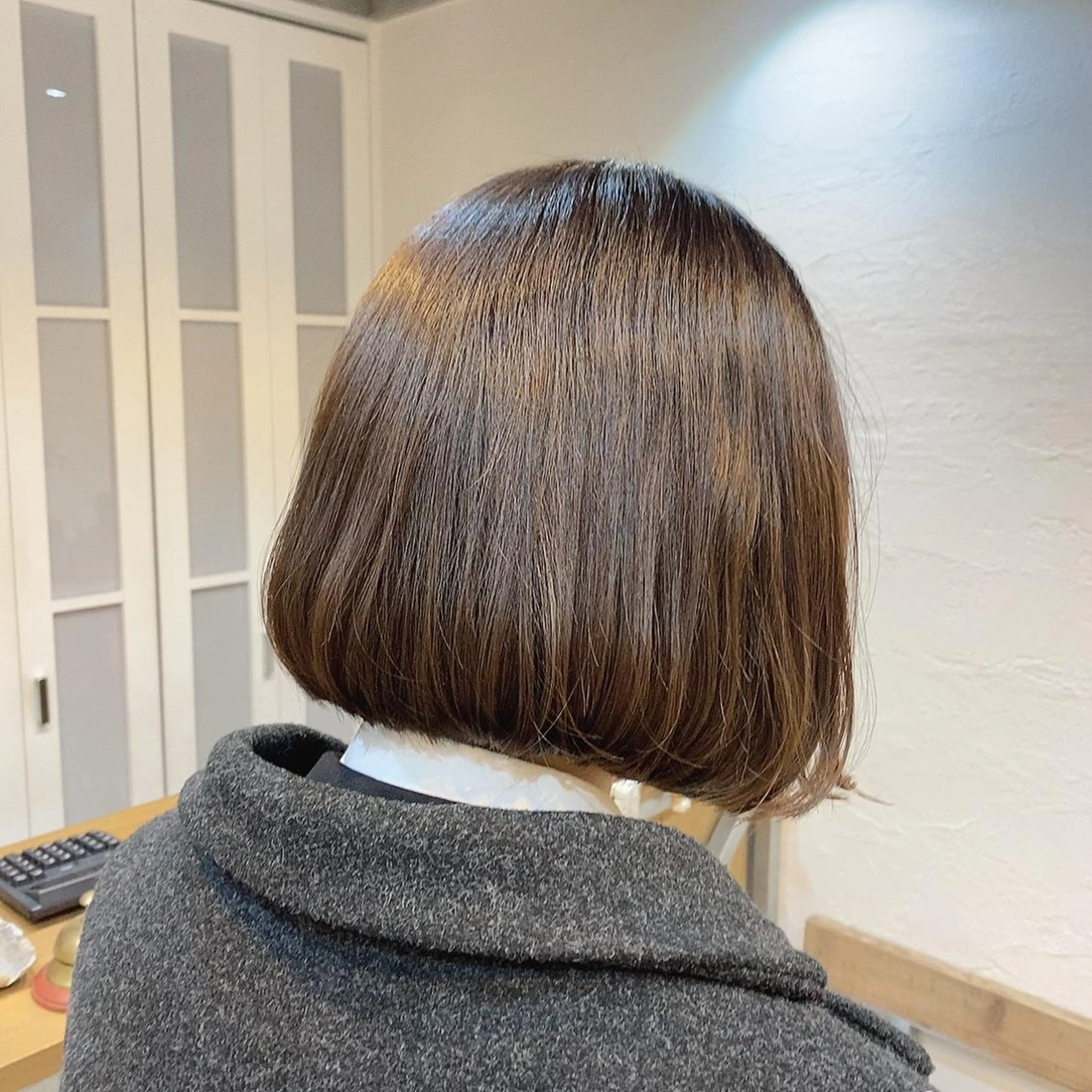 ショート カラー ボブ 外ハネヘア 韓国ヘア☁️ mitsukiのヘアスタイル