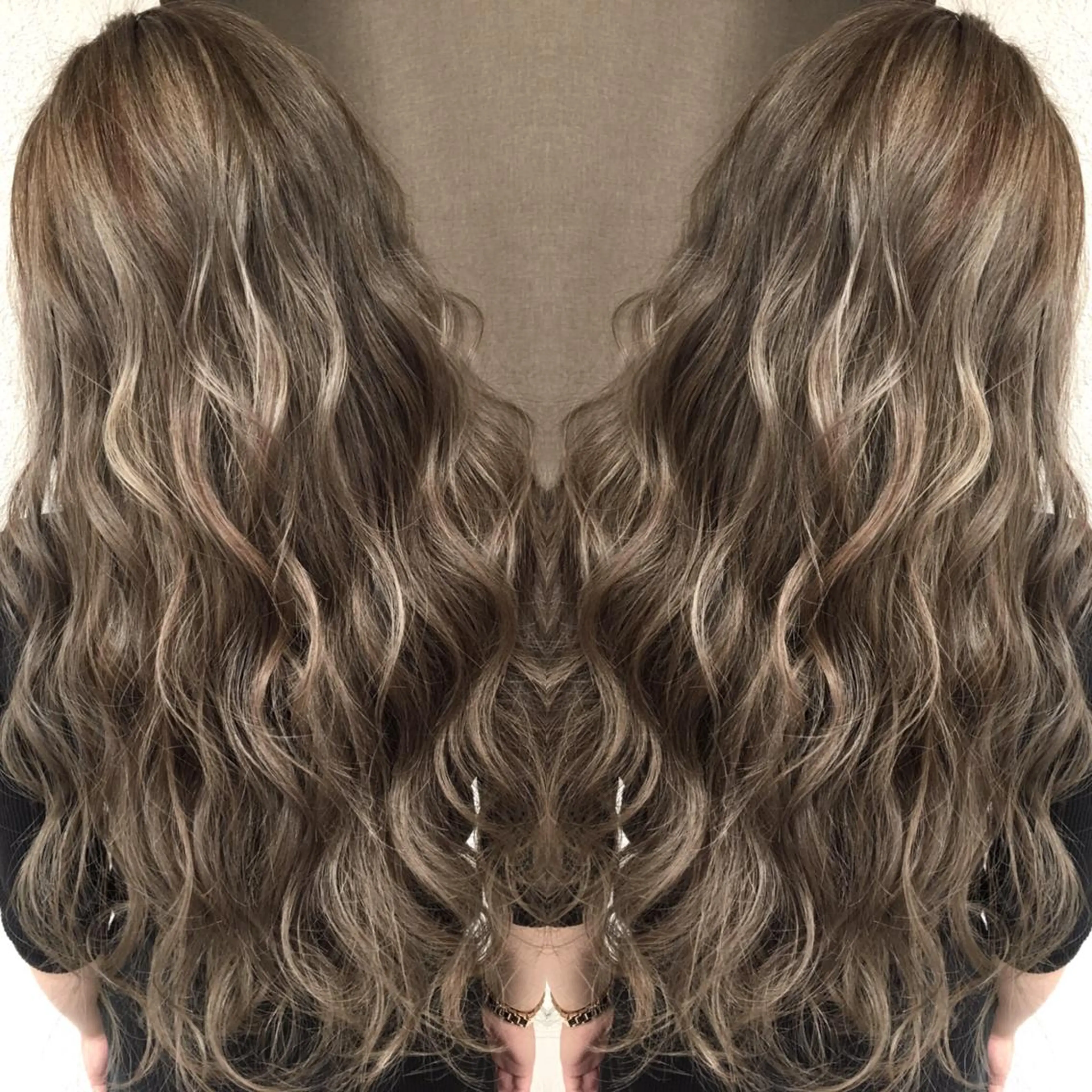 ロング カラー ベージュカラー ハイライトカラー 3Dハイライト ハイライト ヘアカラー トリートメント 井上 一平のヘアスタイル