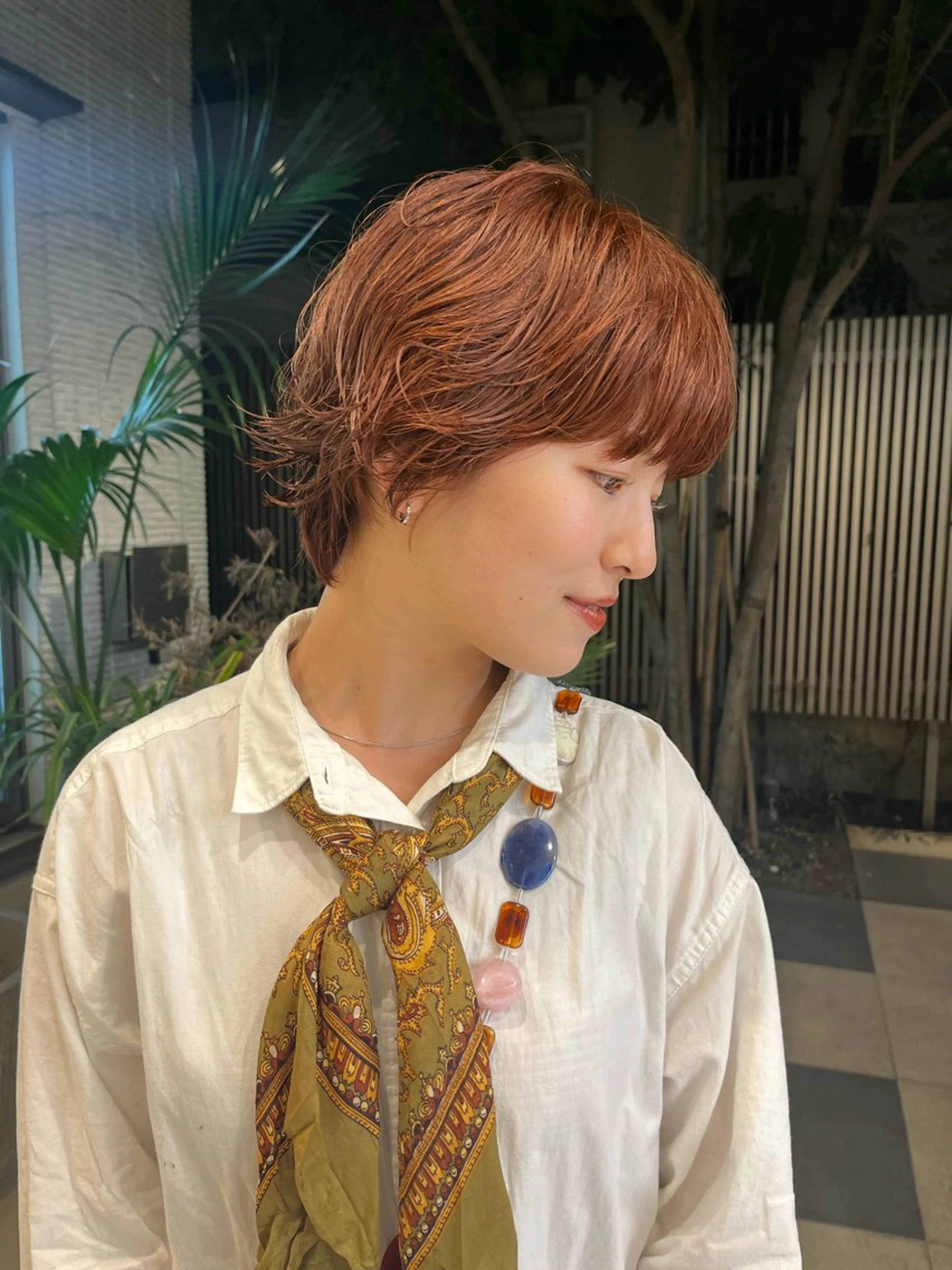 ショート カラー コテ巻き風パーマ🌀 カラー/Asukaのヘアスタイル