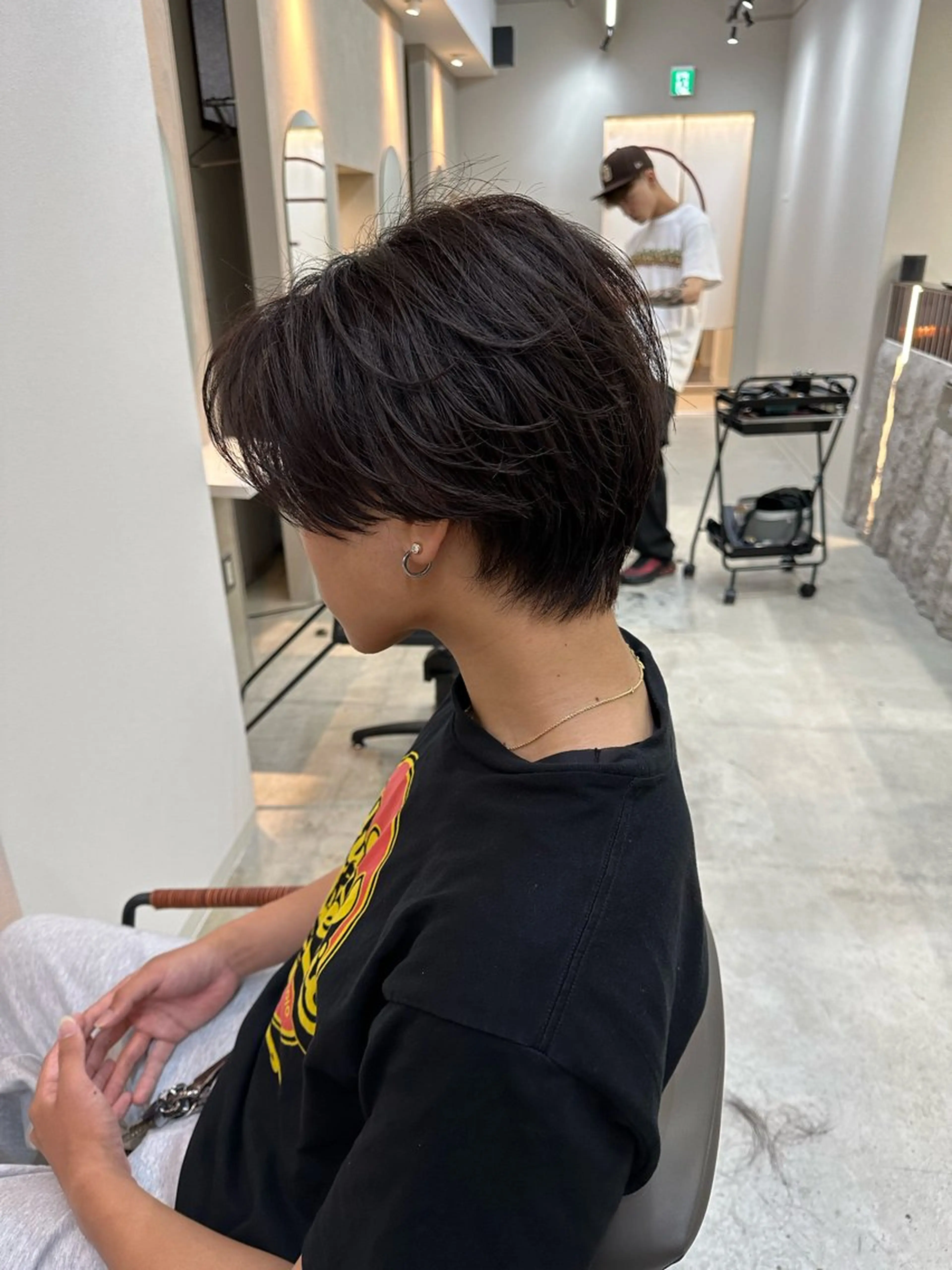 ショート パーマ メンズ カット パーマ 木下 健心のヘアスタイル