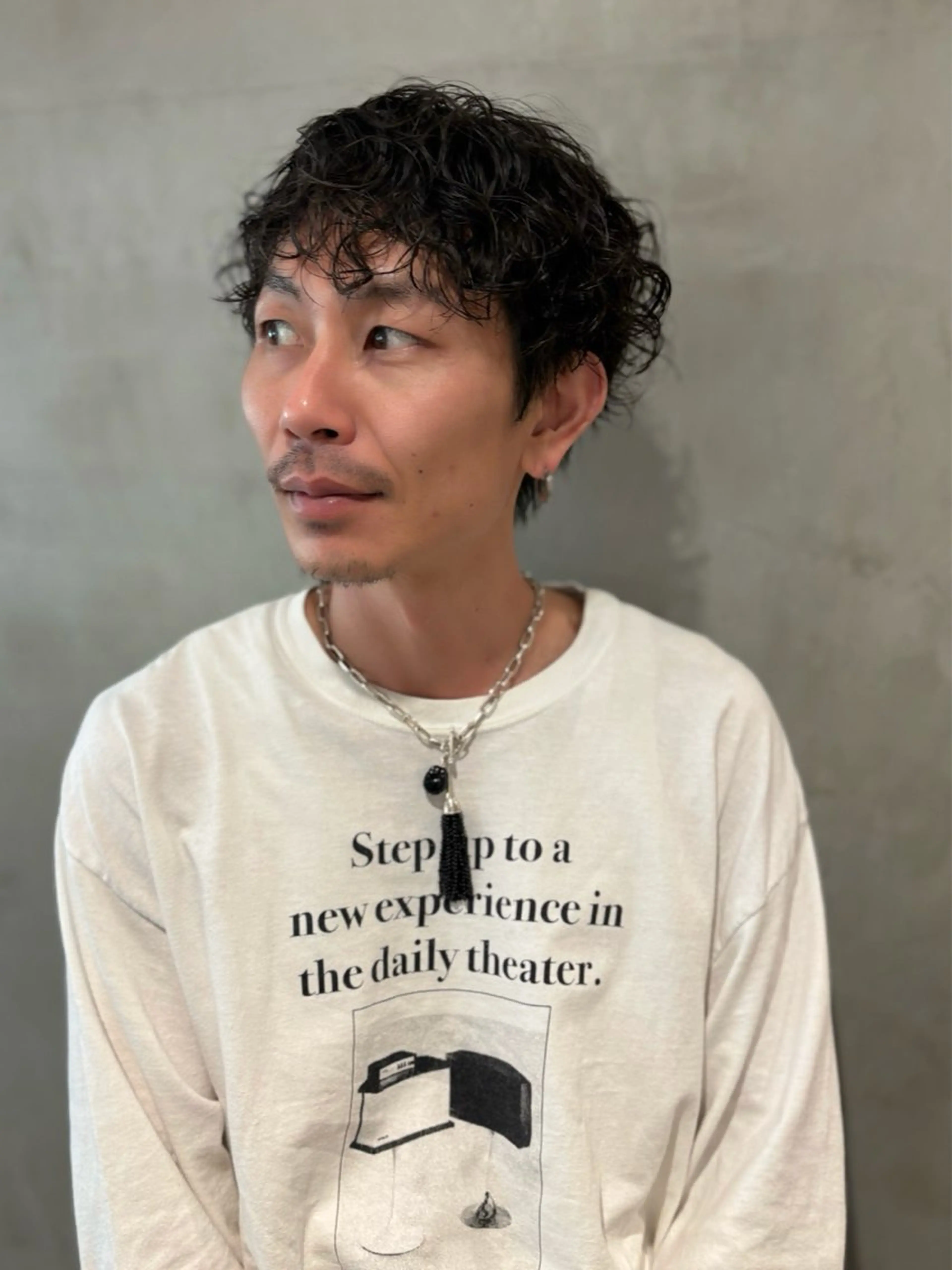 ショート パーマ メンズ カット パーマ トリートメント 優 作のヘアスタイル