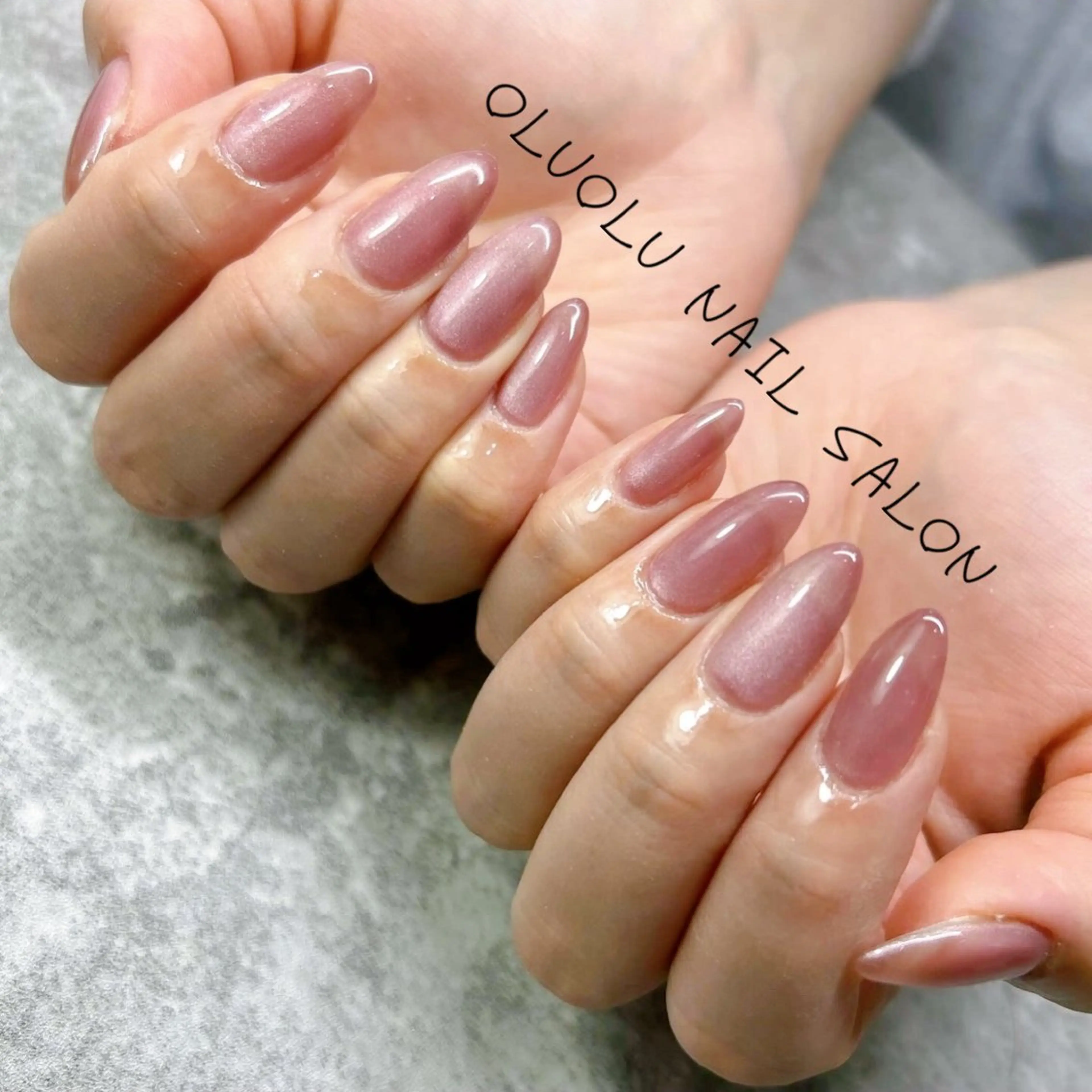 ネイル マグネットネイル オフィスネイル ワンカラーネイル oluolu nailsalonのネイルデザイン