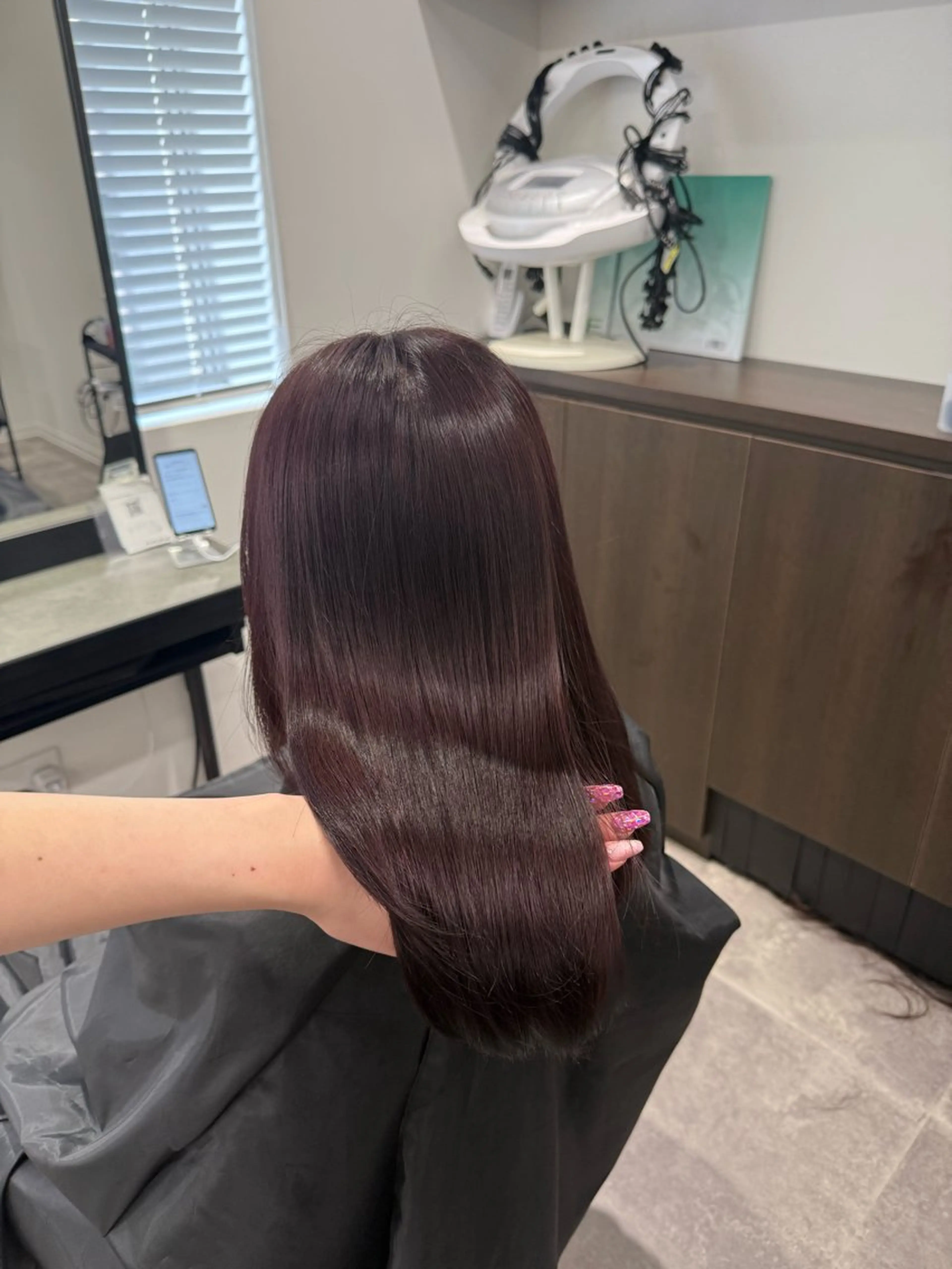 セミロング カラー ヘアアレンジ ヘアカラー トリートメント 💗暖色特化ピンク/ 赤髪💗HARUNAのヘアスタイル