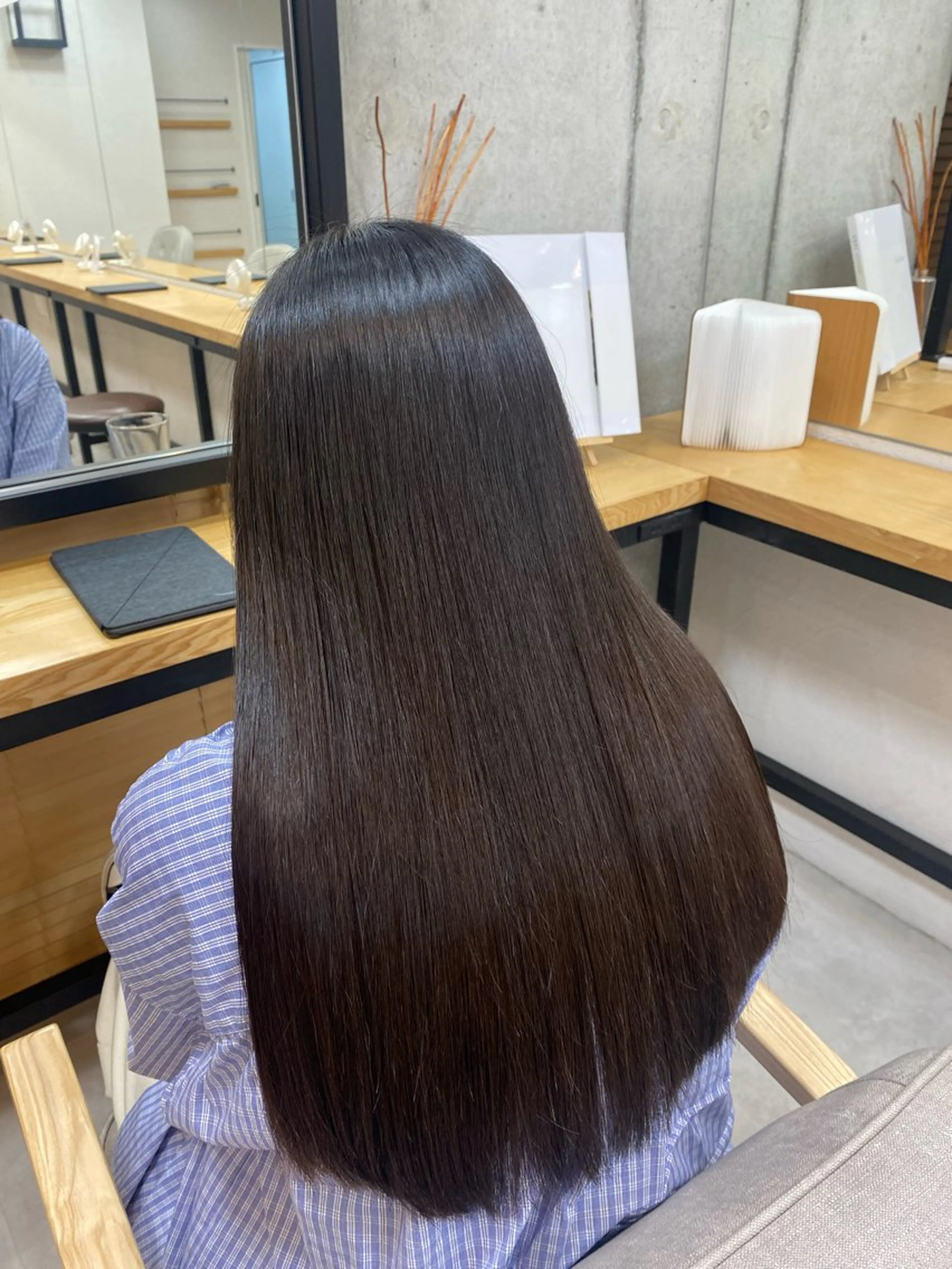 ロング カット 縮毛矯正 HIYORI🧁 登戸のヘアスタイル