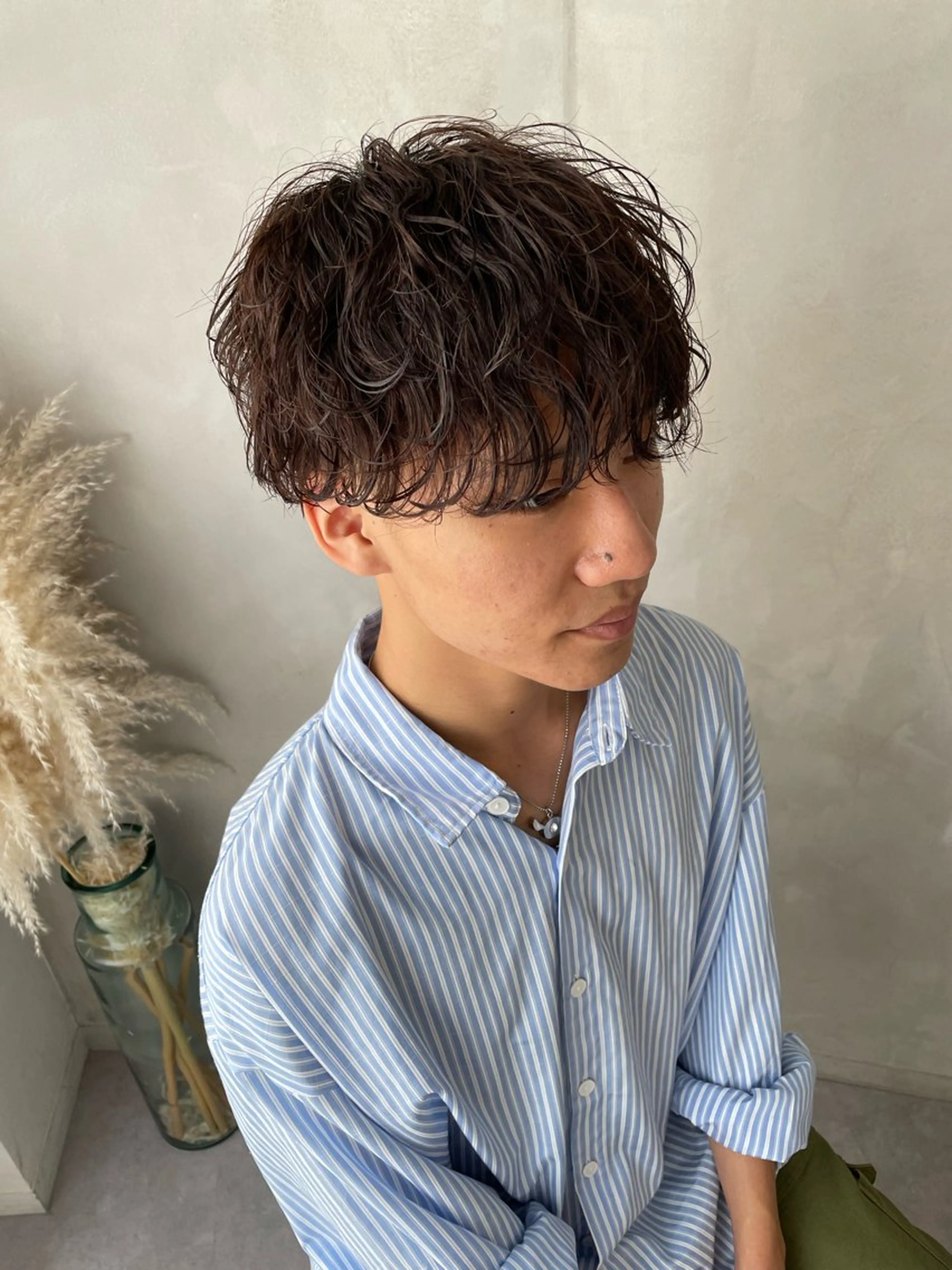 メンズ メンズパーマ 波巻きパーマ 可児 令路のヘアスタイル
