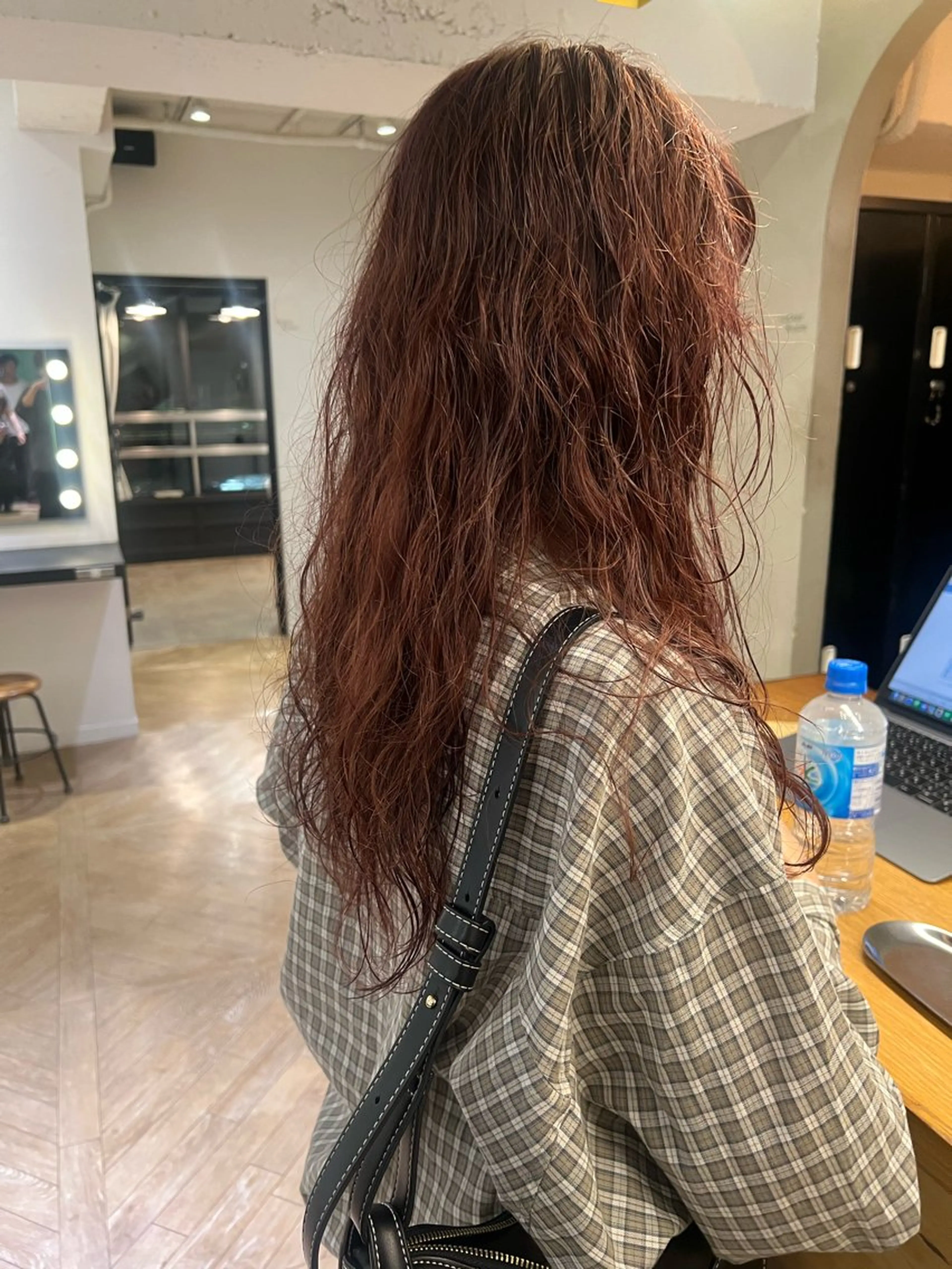 ロング ピンクブラウン レイヤーカット カット ヘアカラー トリートメント 🪐似合わせカラー/ 韓国レイヤー/冨田翔のヘアスタイル