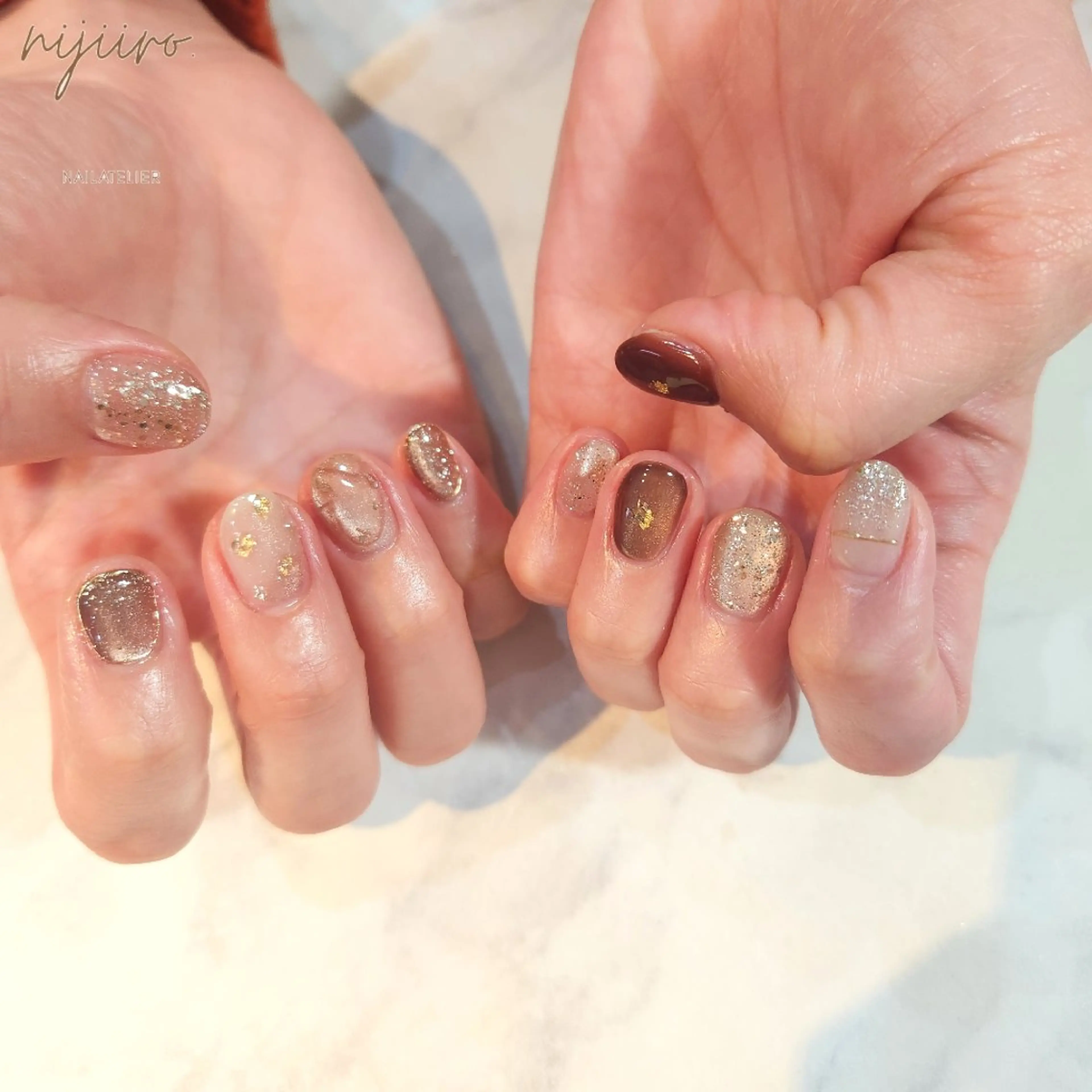 ネイル ハンドネイル nailatelier nijiiro.所属・nijiiro🌈 サトウのネイルデザイン