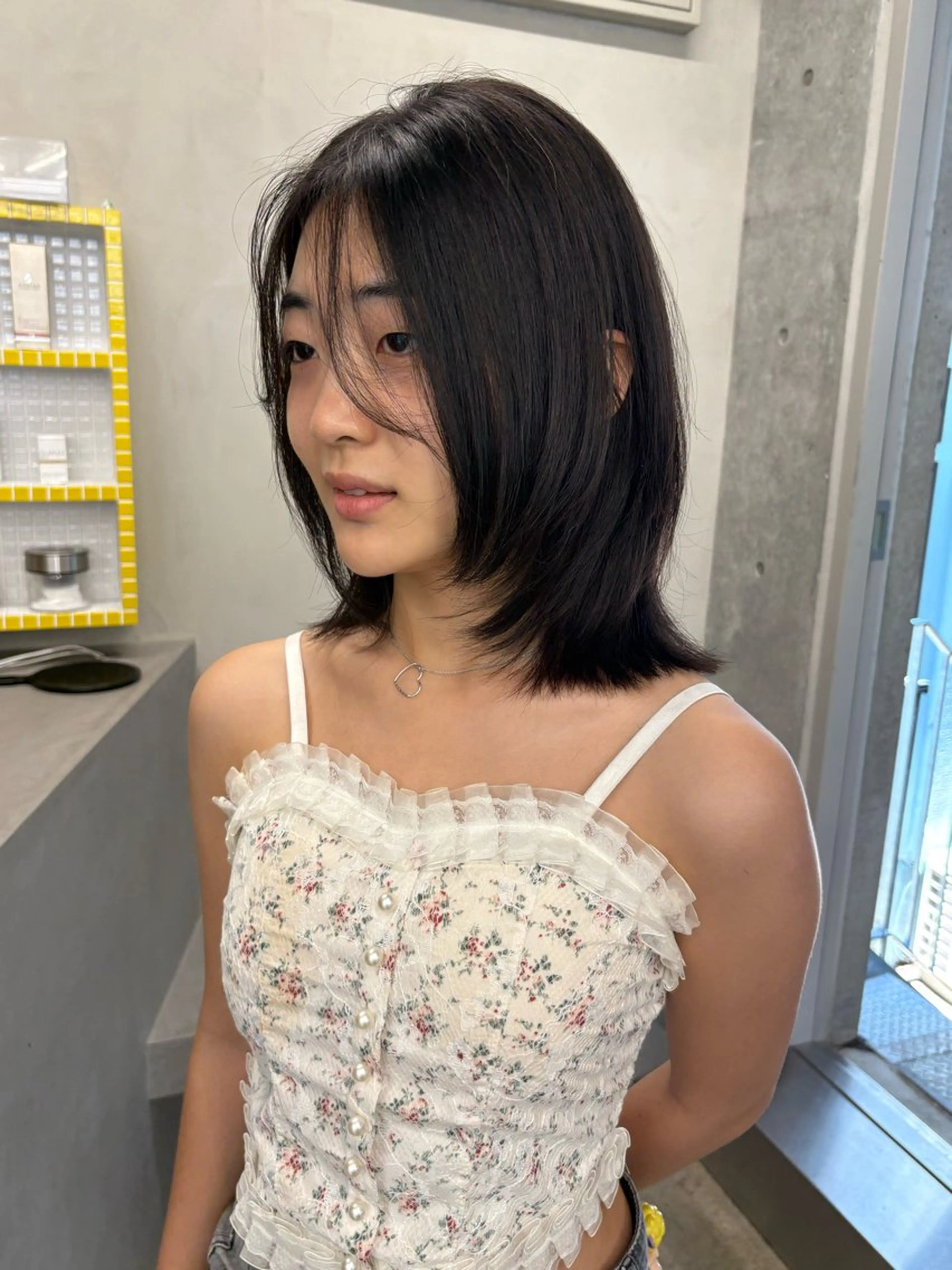 ミディアム カラー カット ヘアカラー レイヤー/柔色 カラー/SAkiのヘアスタイル