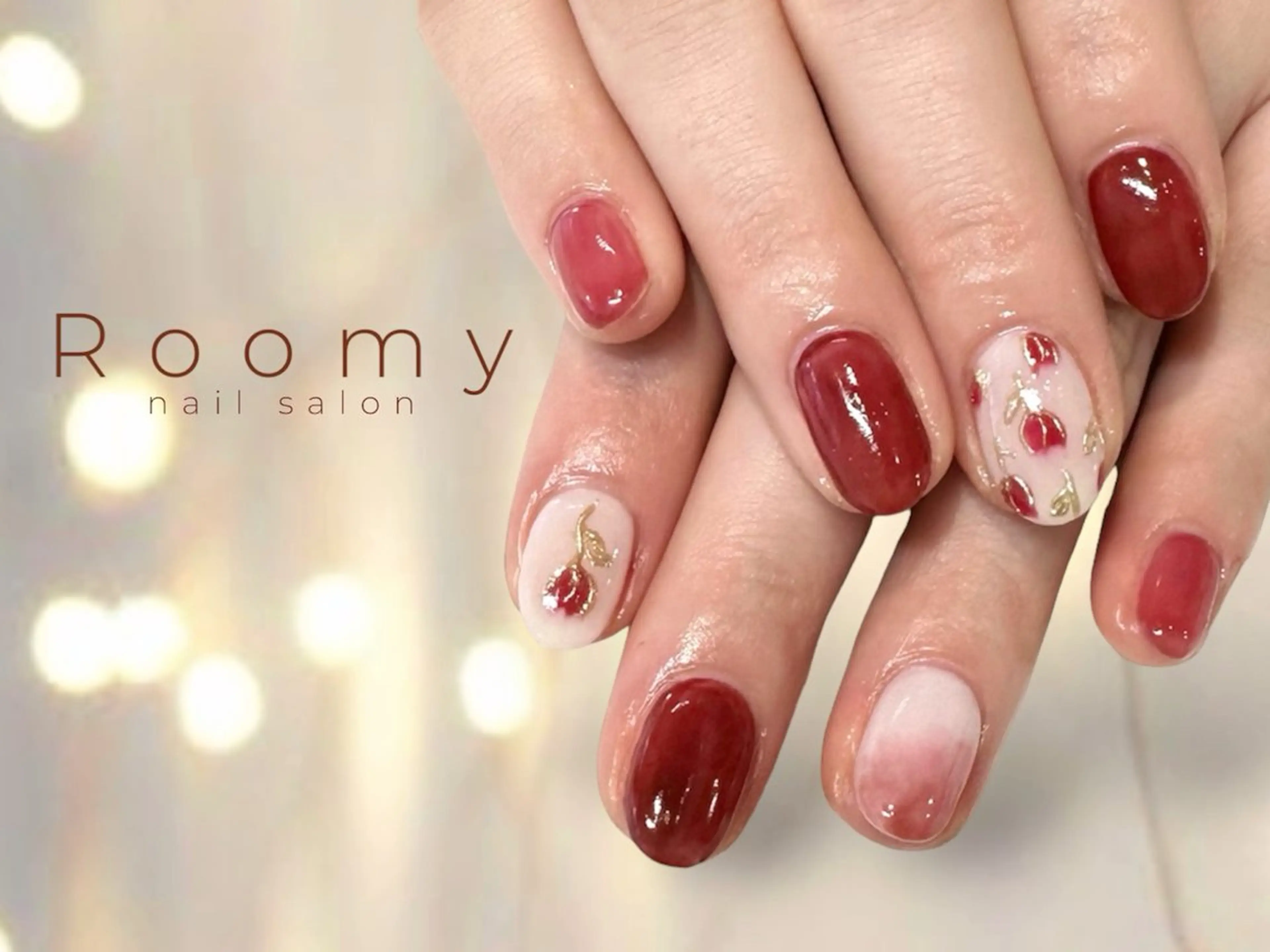 ネイル フレンチネイル ジェルネイル グラデーション ラメ(グリッター) マグネットネイル ハンドネイル nail salon Roomy 竹ノ塚所属・nail salon Roomy 竹ノ塚のネイルデザイン