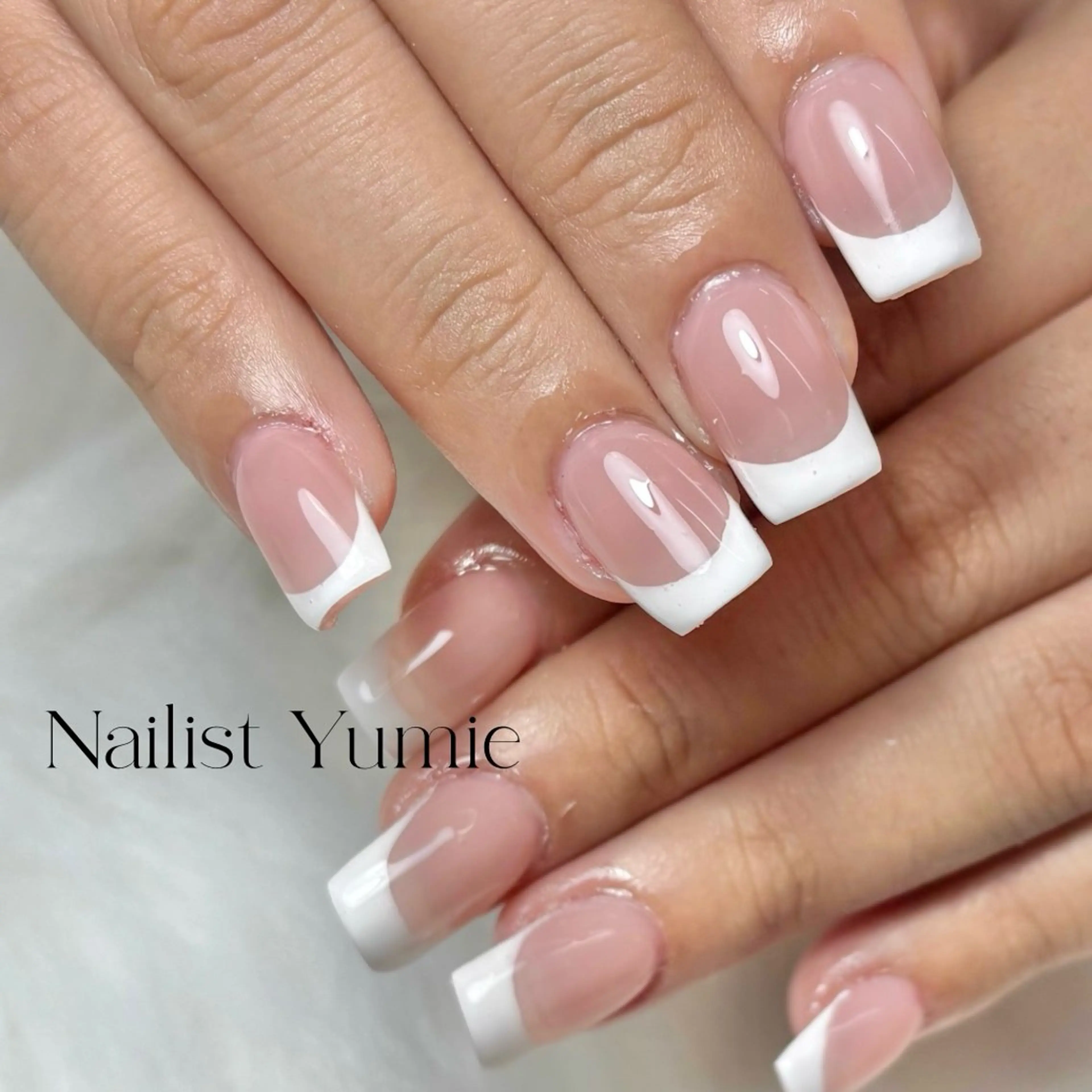 ネイル 長さ出し フレンチネイル ネイルチップ ハンドネイル Setsalon Churaku Nailist Yumie所属・【沖縄市安慶田】 🤍Yumieのネイルデザイン