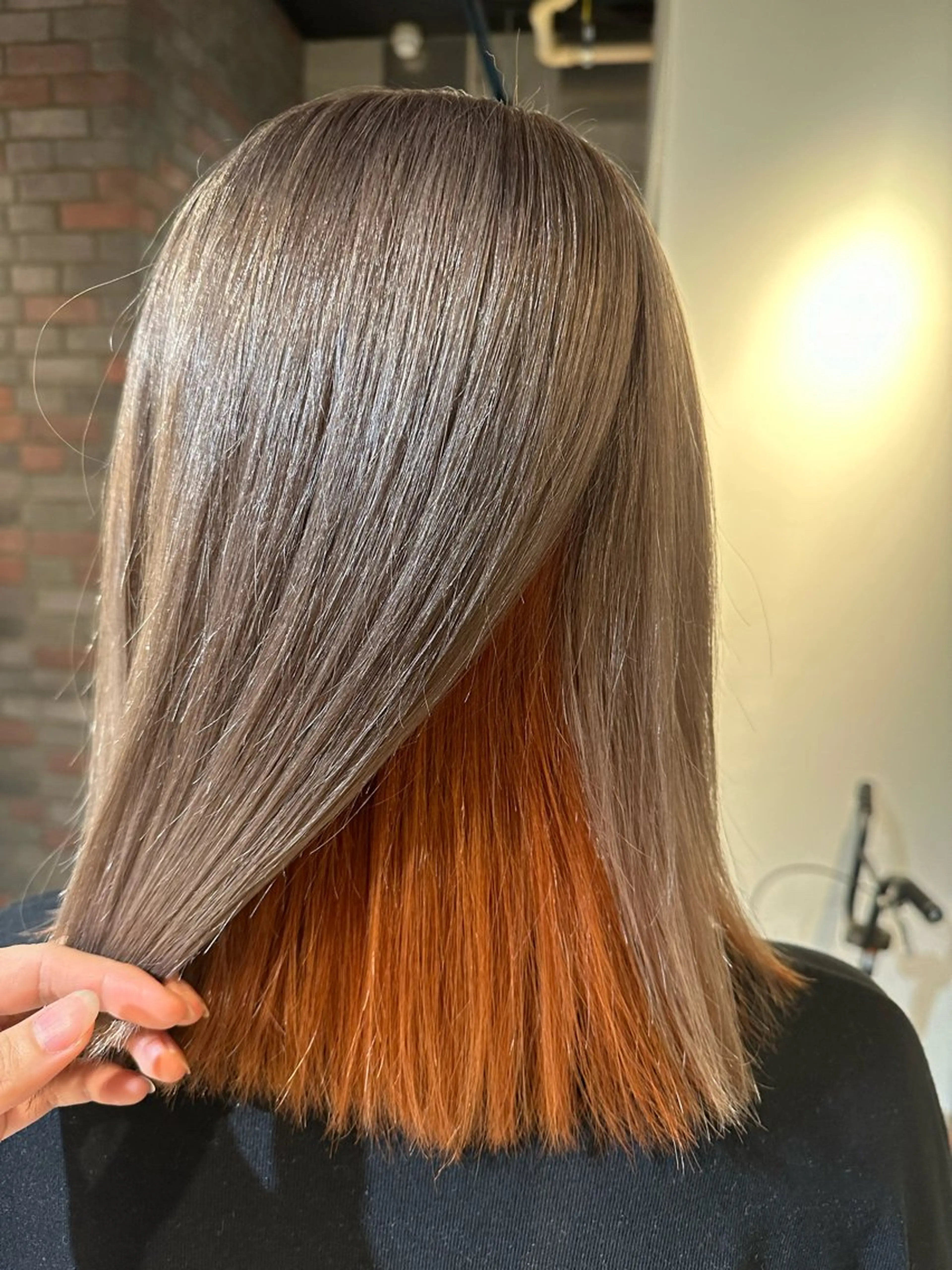 カラー ベージュカラー オレンジ ヘアカラー 大塚 夏生のヘアスタイル