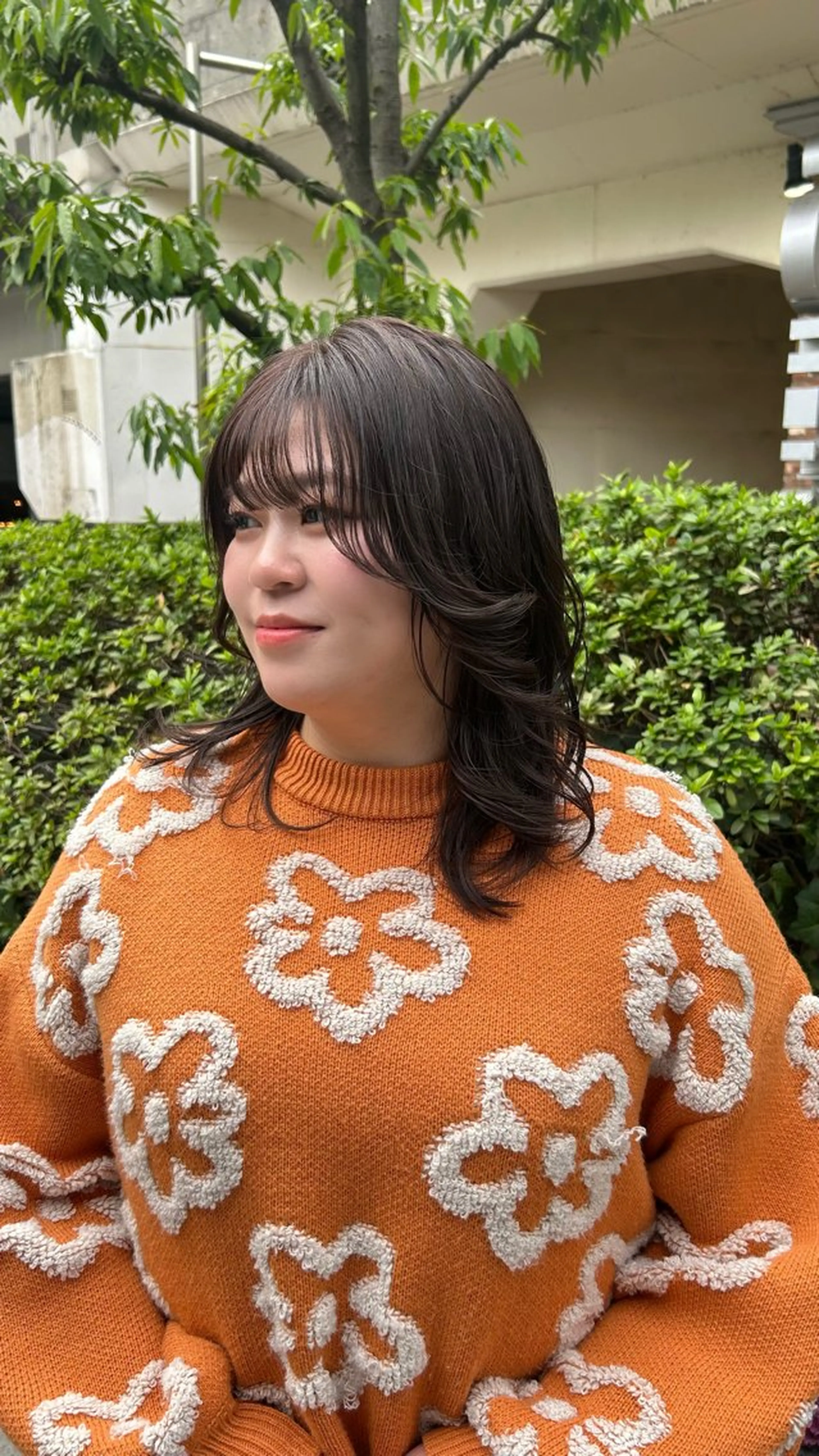 ミディアム カラー 顔まわりレイヤー 顔周りカット レイヤーカット カット ボブレイヤー/ パーマ/miyuuのヘアスタイル