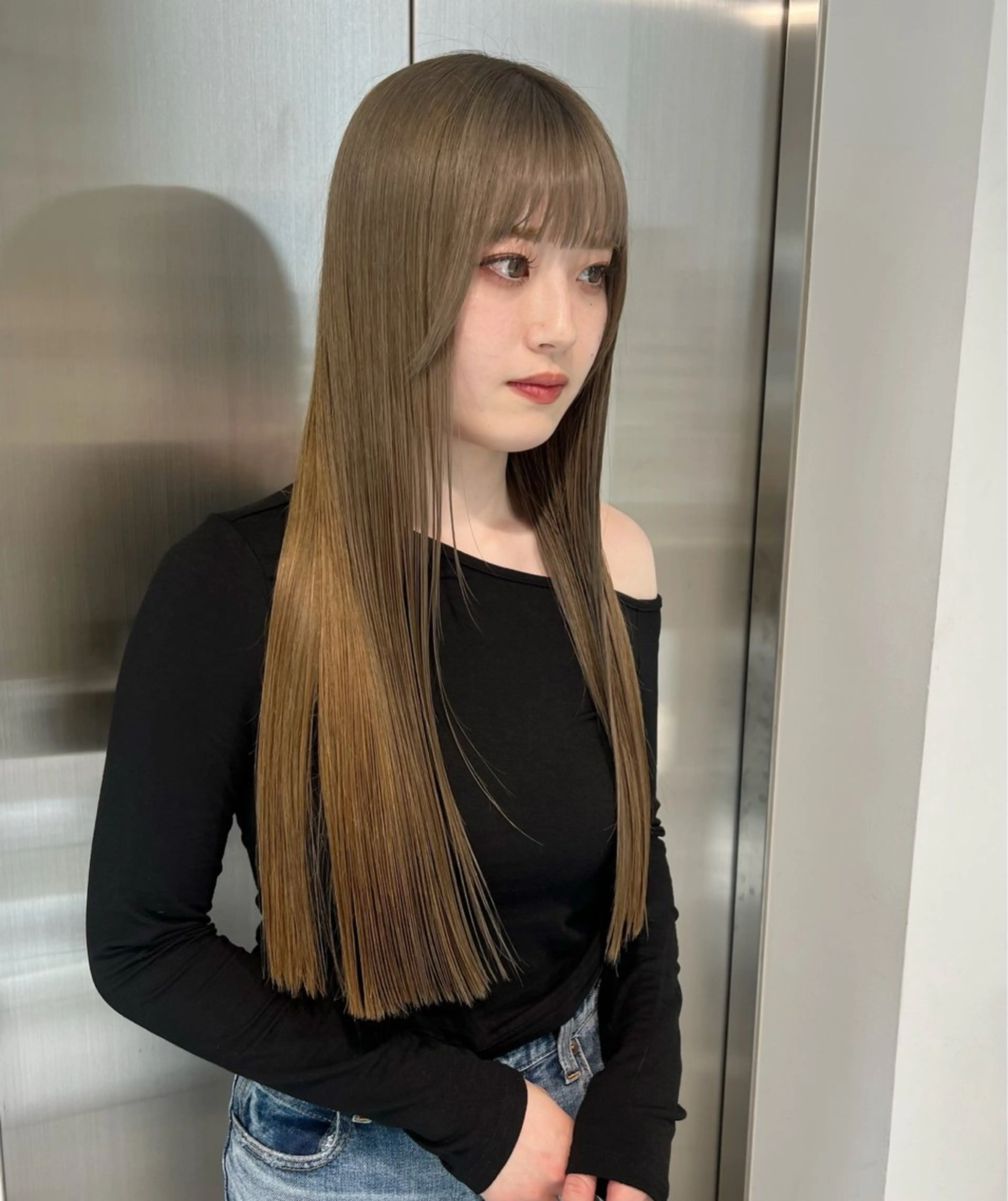 ロング カラー カット ヘアカラー トリートメント ブリーチなし 透明感🔅KANTAのヘアスタイル