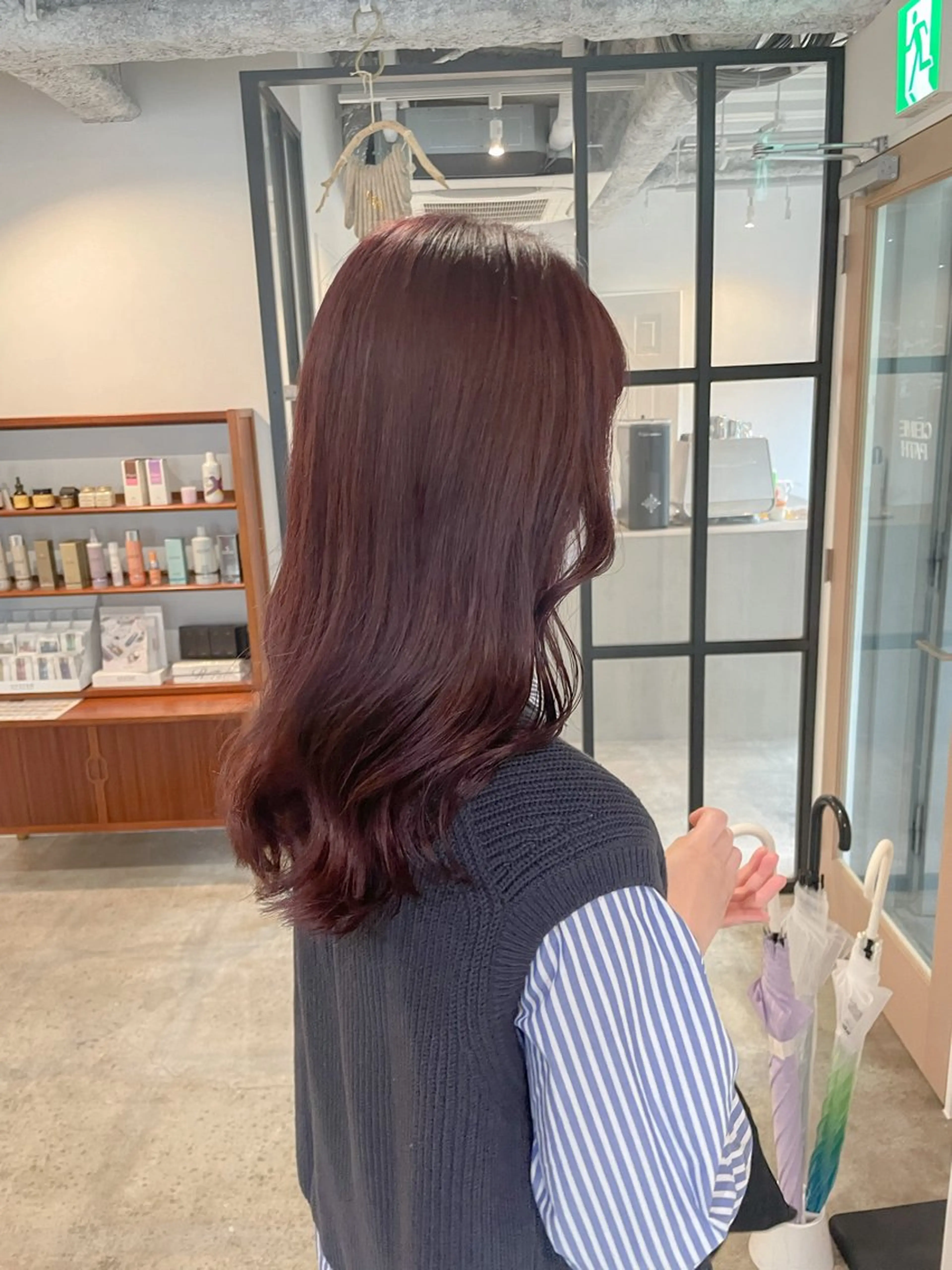 セミロング カラー ボルドーカラー 透明感カラー カット ヘアカラー トリートメント Takuma✨中目 ショート　ボブのヘアスタイル