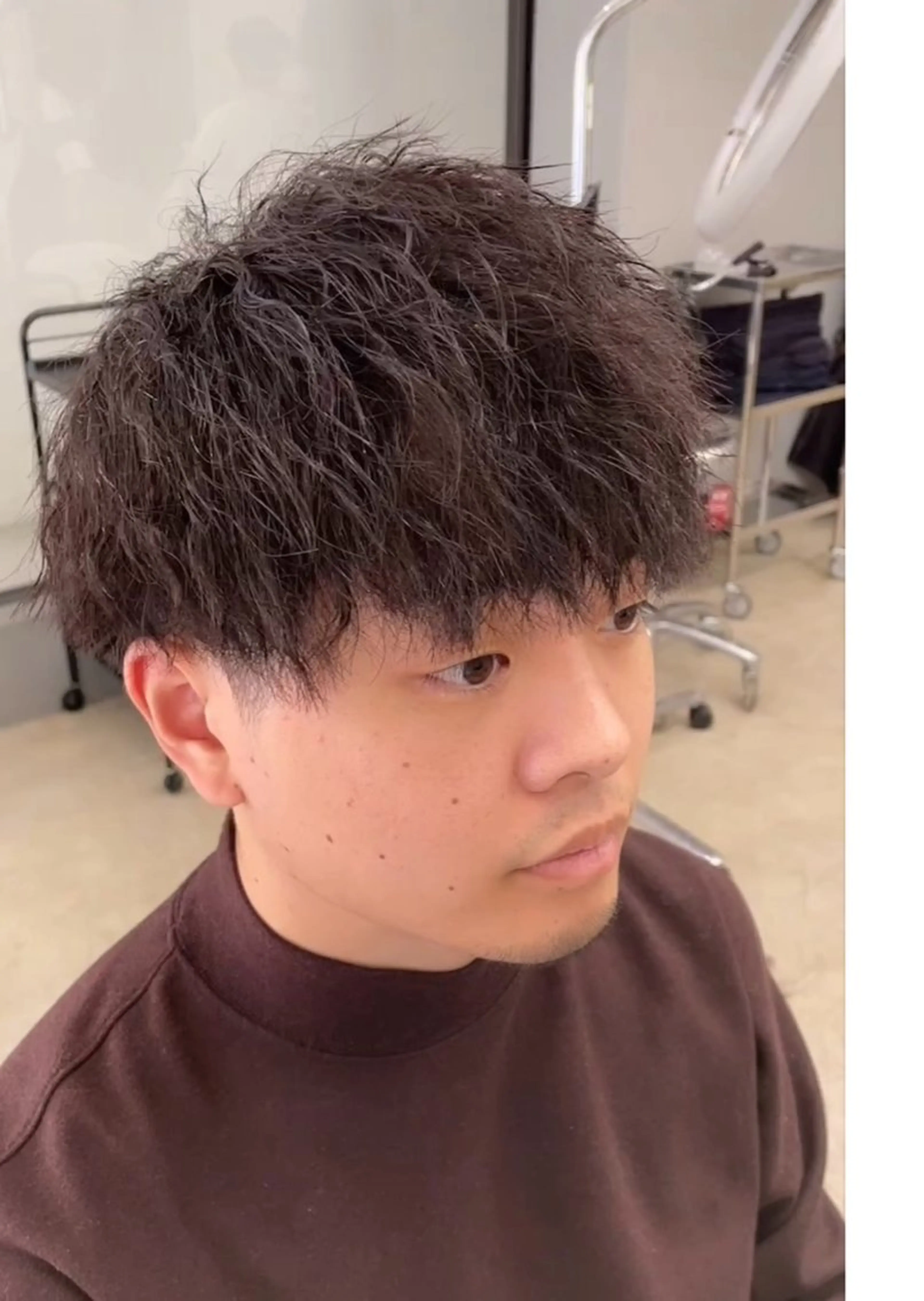 ショート パーマ メンズ カット パーマ メンズ専門サロン wokeのヘアスタイル