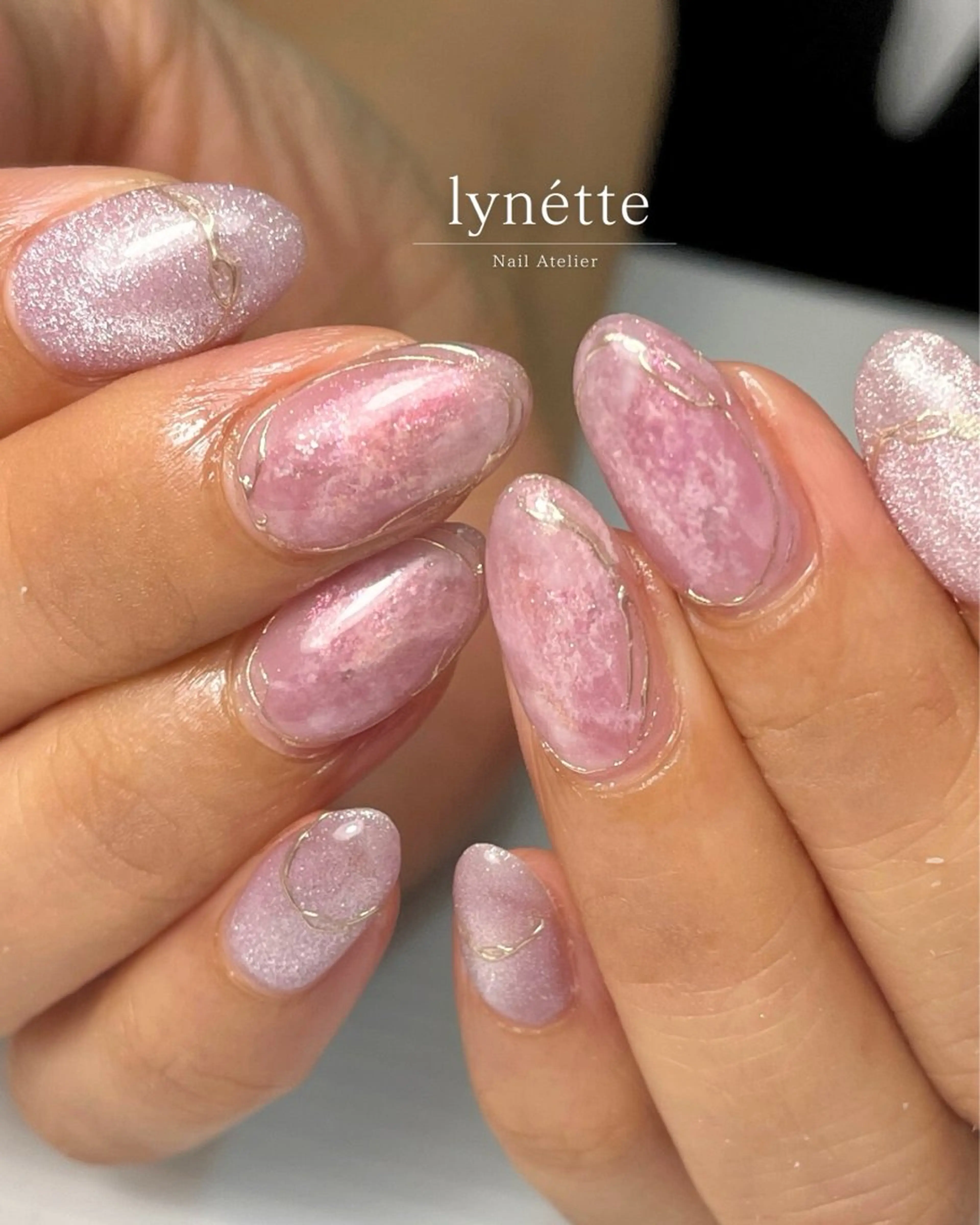 ネイル 大理石ネイル(マーブル) ニュアンスネイル ハンドネイル Nail Atelier lynétte所属・lynétte 那覇ネイルサロンのネイルデザイン