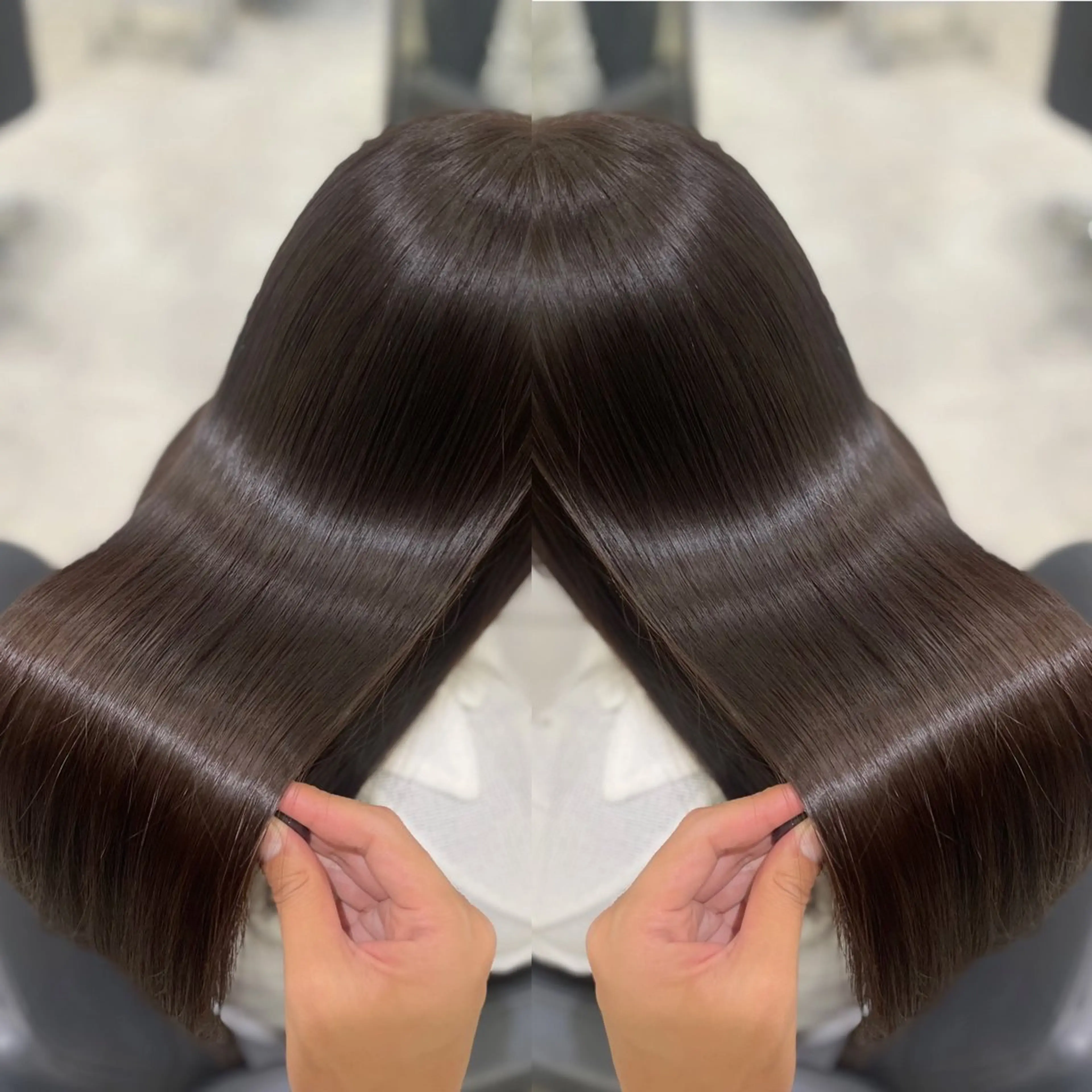 セミロング カット 縮毛矯正 トリートメント 杉野/髪質改善 Zina博多店長のヘアスタイル