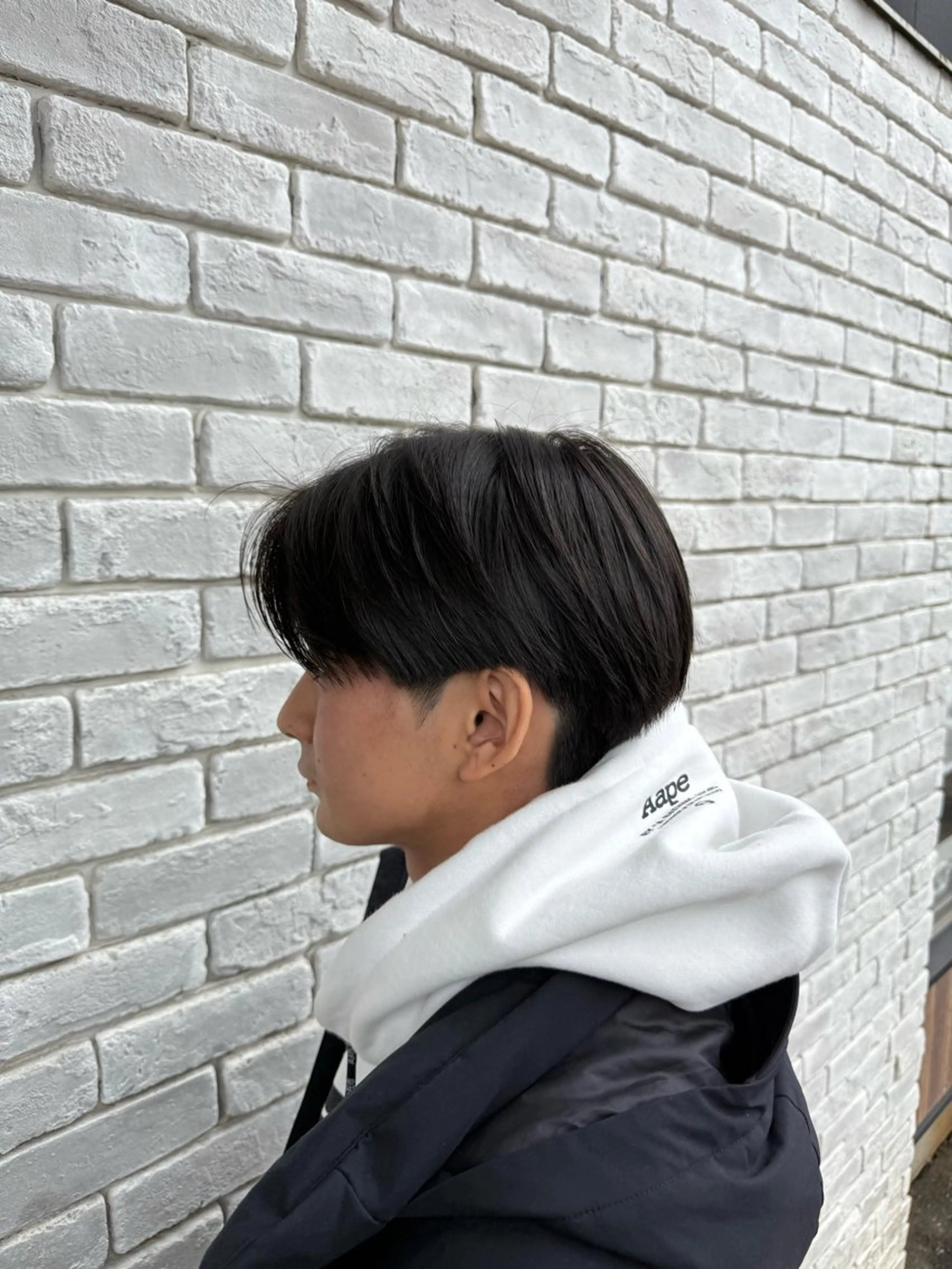 メンズ センターパート 刈り上げ カット 剣持 快吏ARISEのヘアスタイル