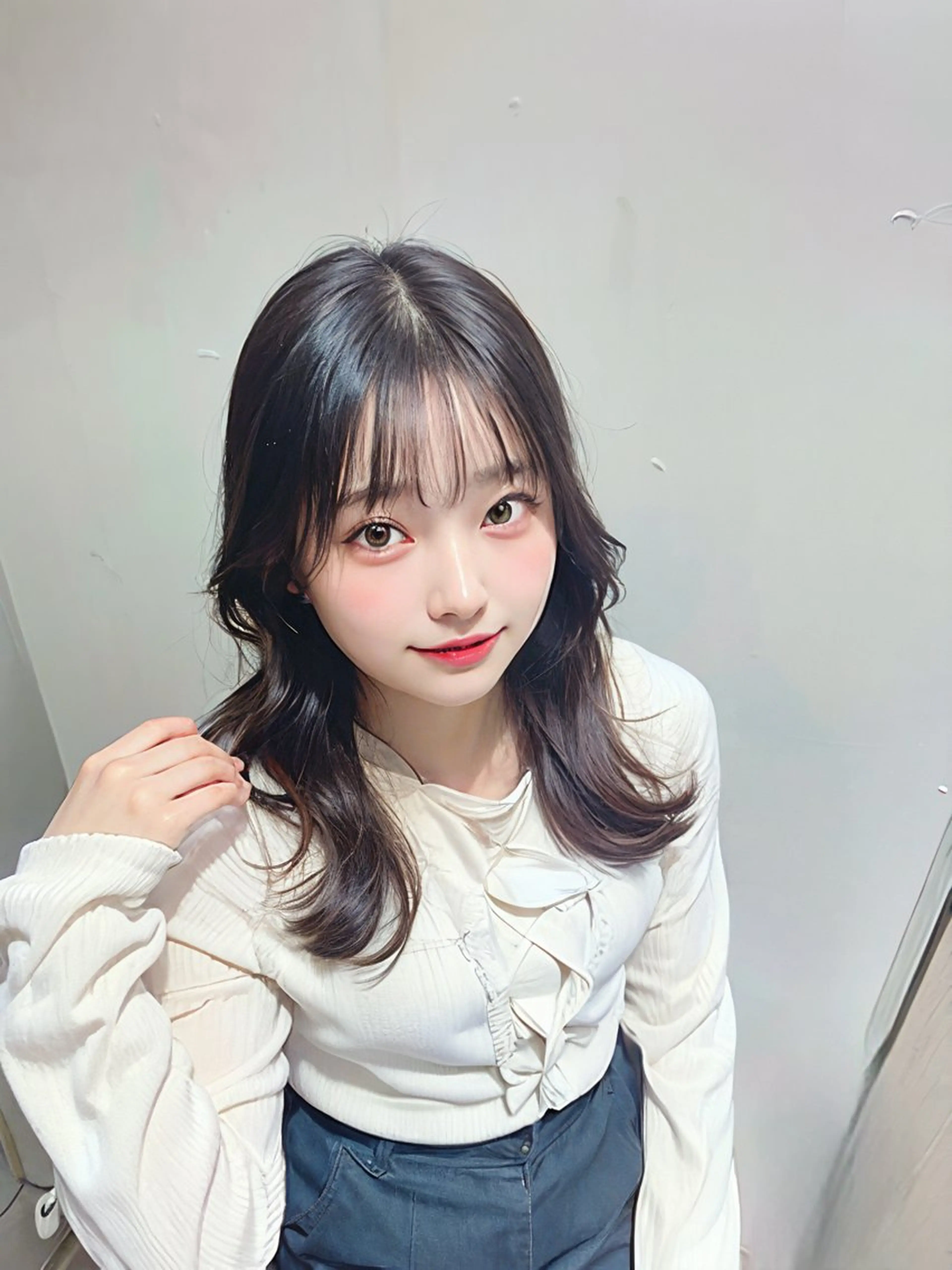 ミディアム カラー カット ヘアカラー トリートメント ダブルカラー 新宿のヘアスタイル