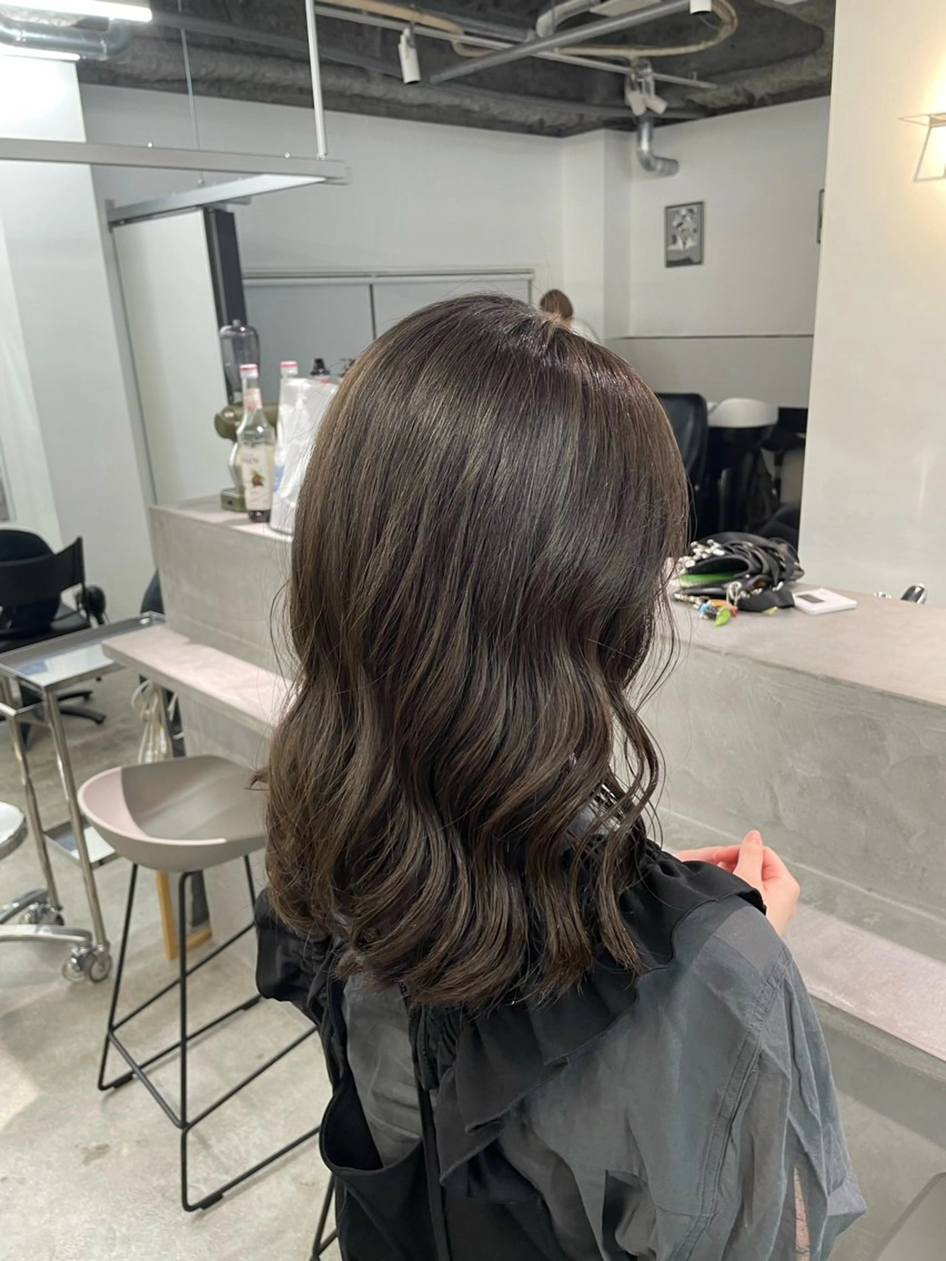 ミディアム カラー ブラウンカラー 透明感カラー グレージュ カット ヘアカラー 【お洒落パーマ】 Elme　肥塚康汰郎のヘアスタイル