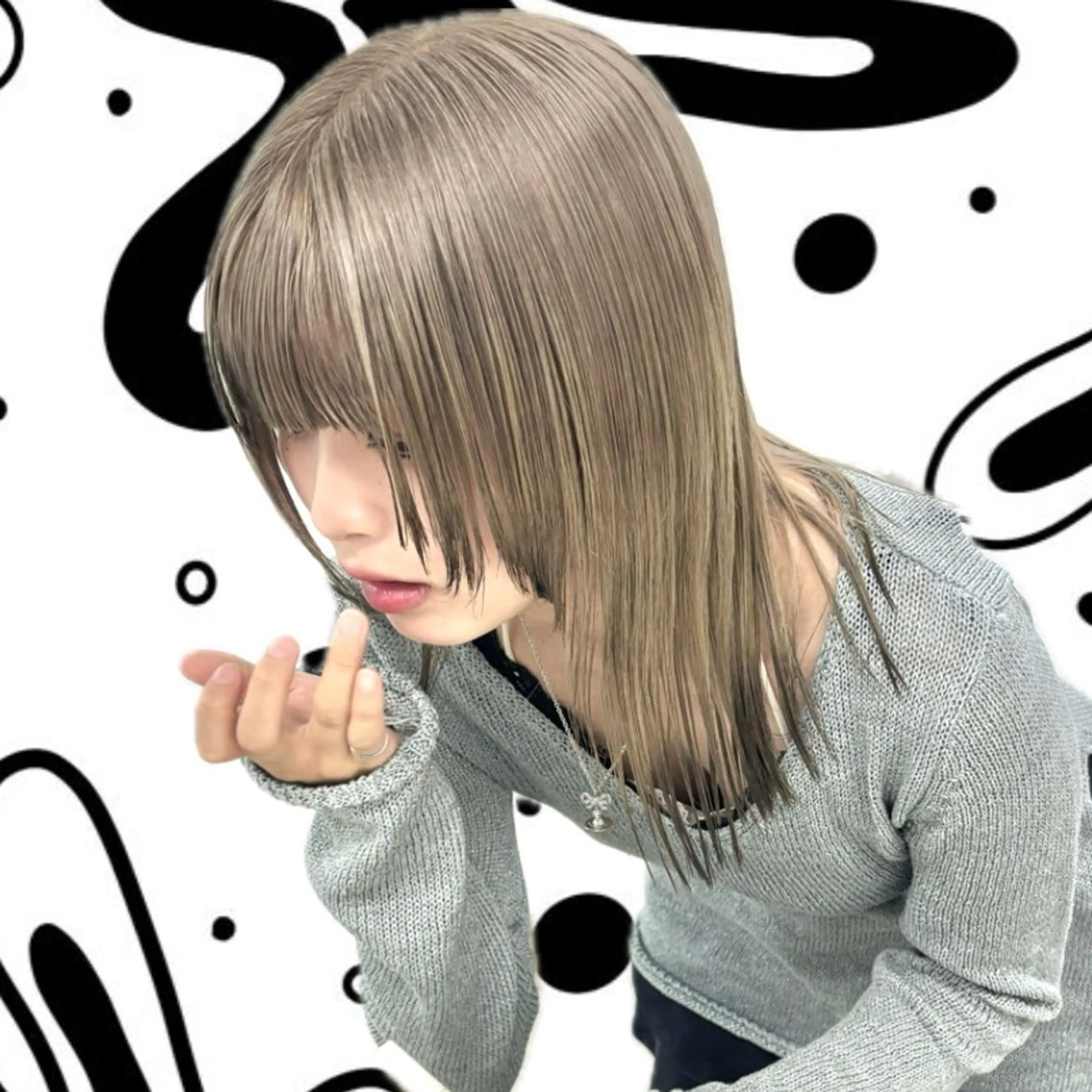 セミロング カラー hair salon 丹tan所属・Rena✴︎トレンド ×スタンダードMIXのヘアスタイル