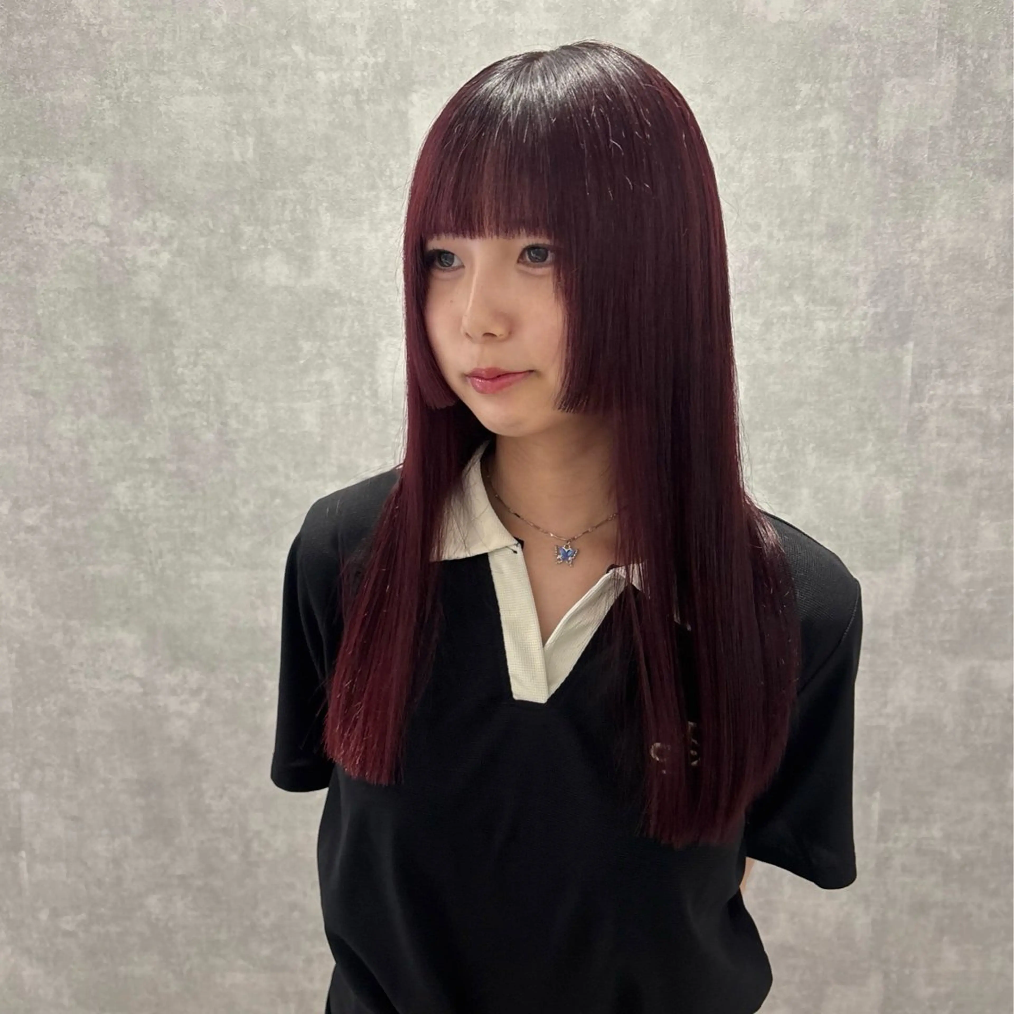 ロング カラー グラデーションカラー レッドカラー カット ヘアカラー CAPA★ LINAのヘアスタイル