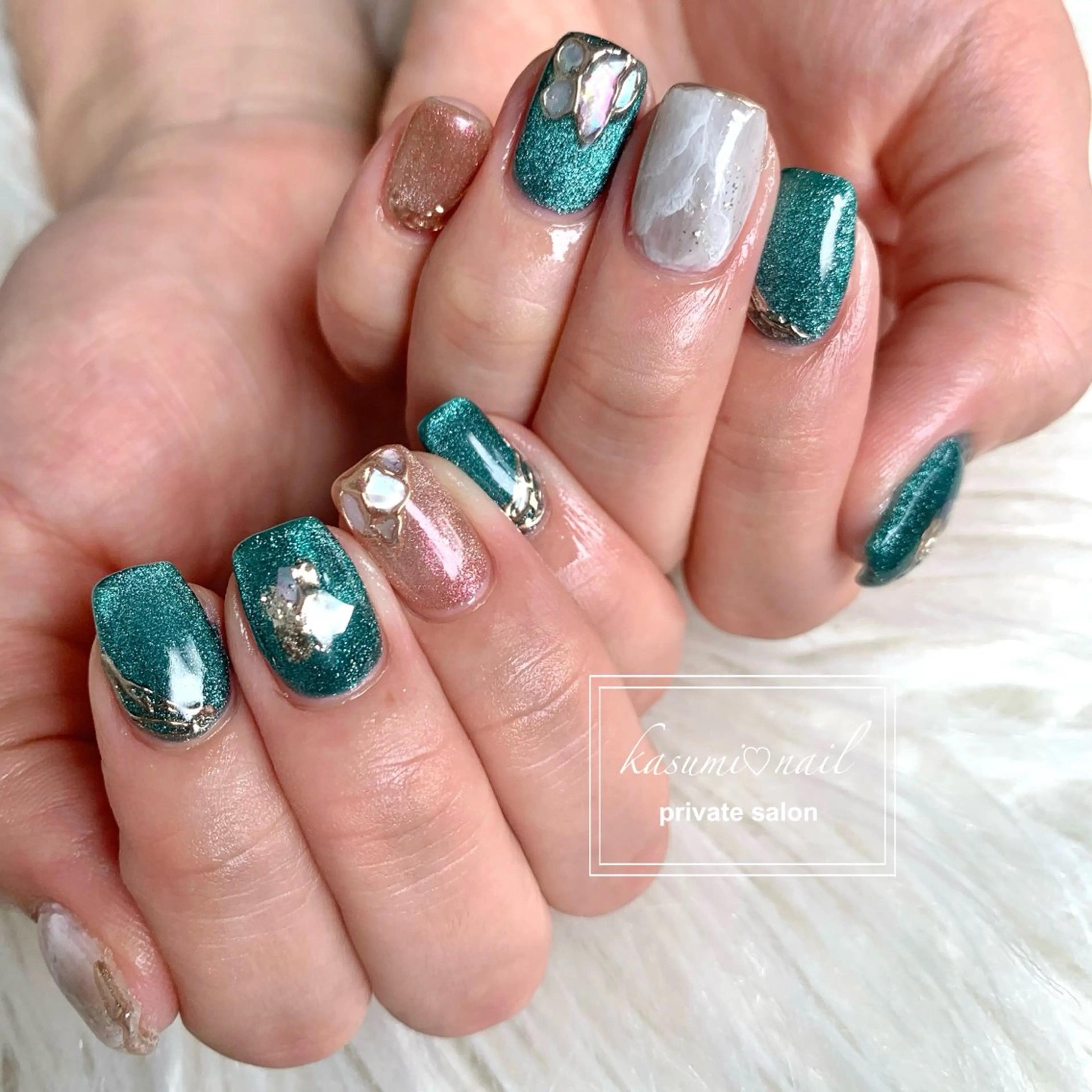 ネイル 大理石ネイル(マーブル) ニュアンスネイル KASUMI♡ Nailのネイルデザイン