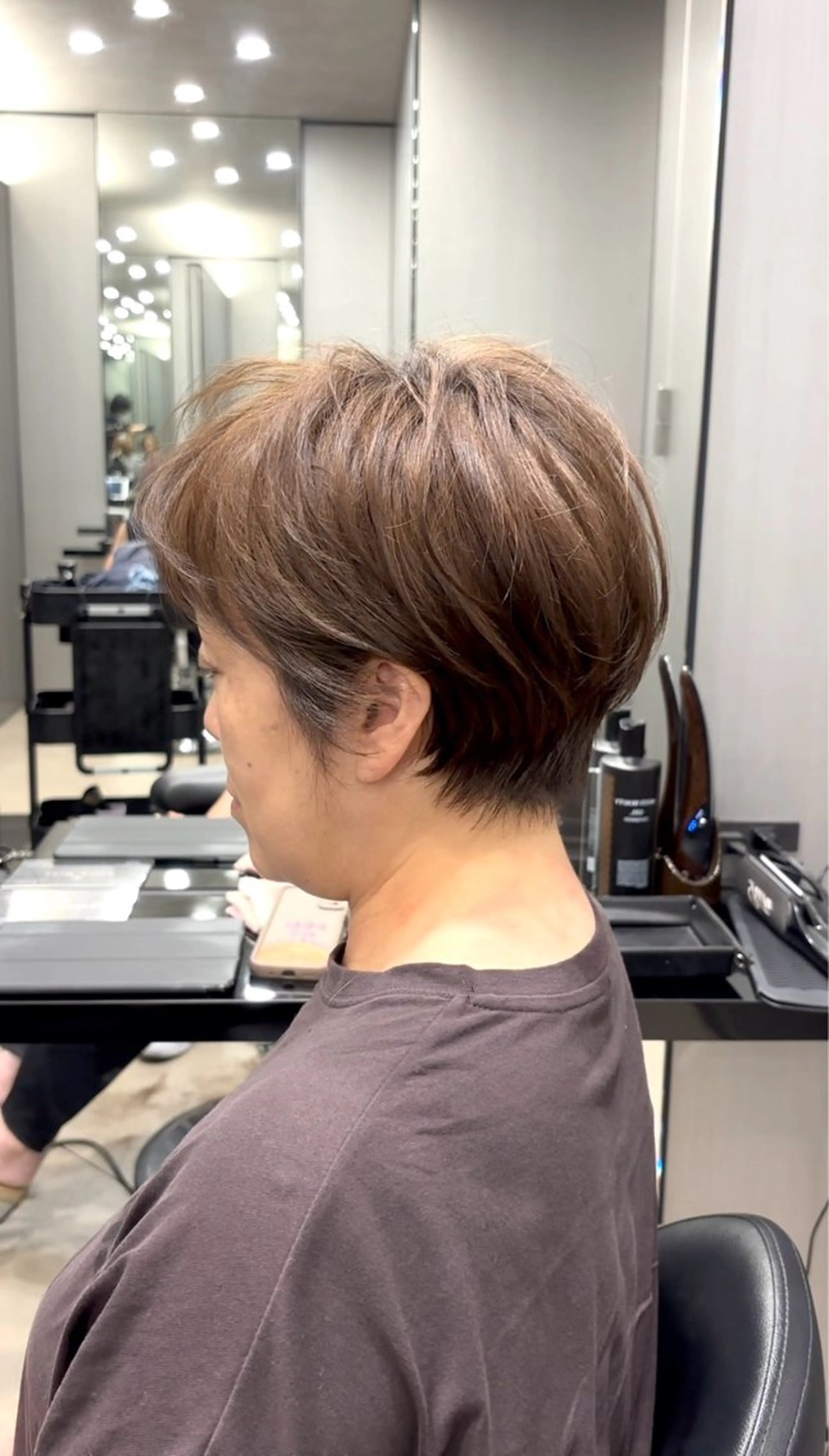ショート ショートボブ ハンサムショート 丸みショート ボブ くびれヘア カット ヘアカラー HARUKI  MINATO Japan広島紙屋町店所属・hmj紙屋町店 脊戸智志のヘアスタイル