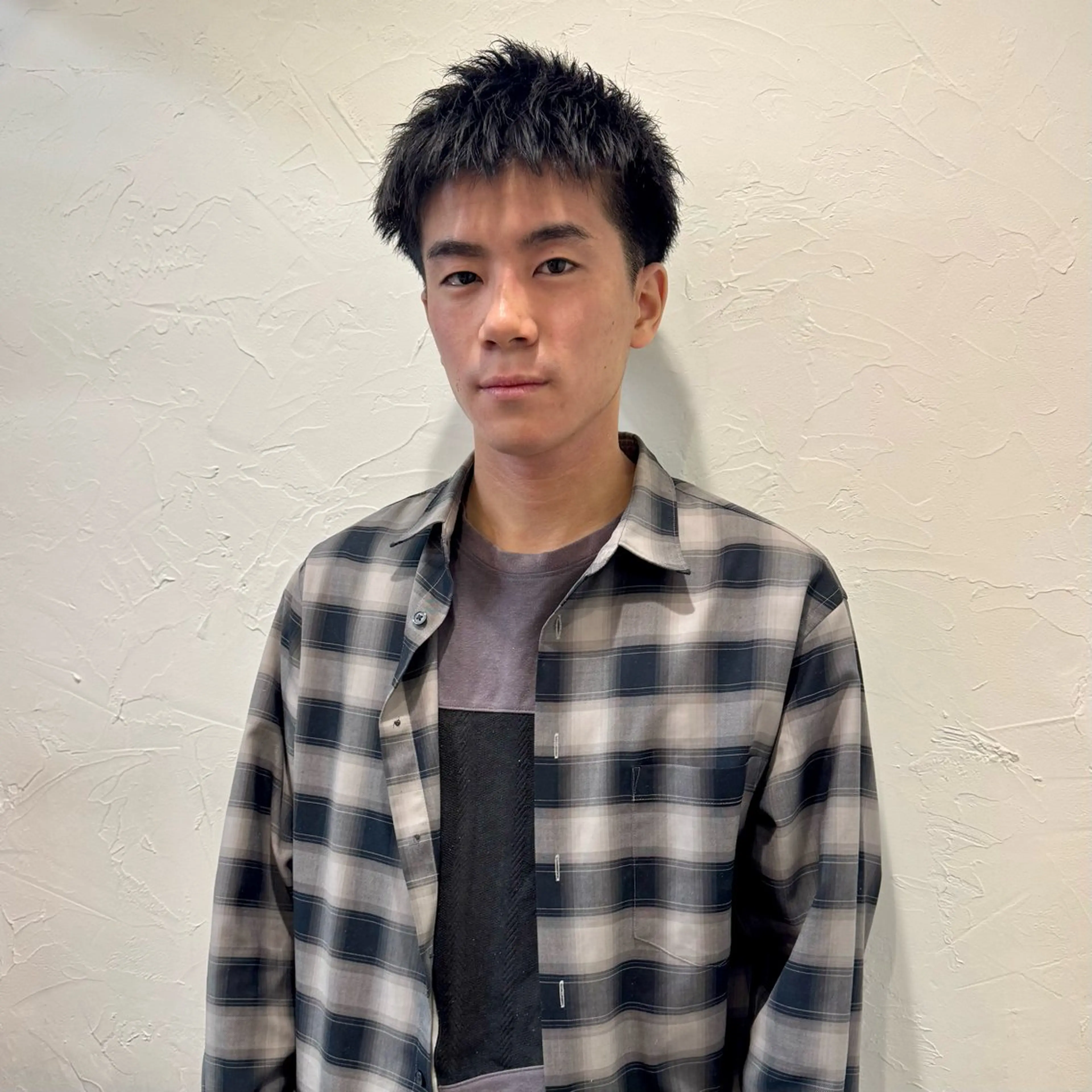 ショート メンズ アップバング メンズ就活ヘア メンズパーマ メンズショート スパイキーショート カット ヘアセット 【池袋/スパイキー ショート】ⓝⓘⓜⓤのヘアスタイル