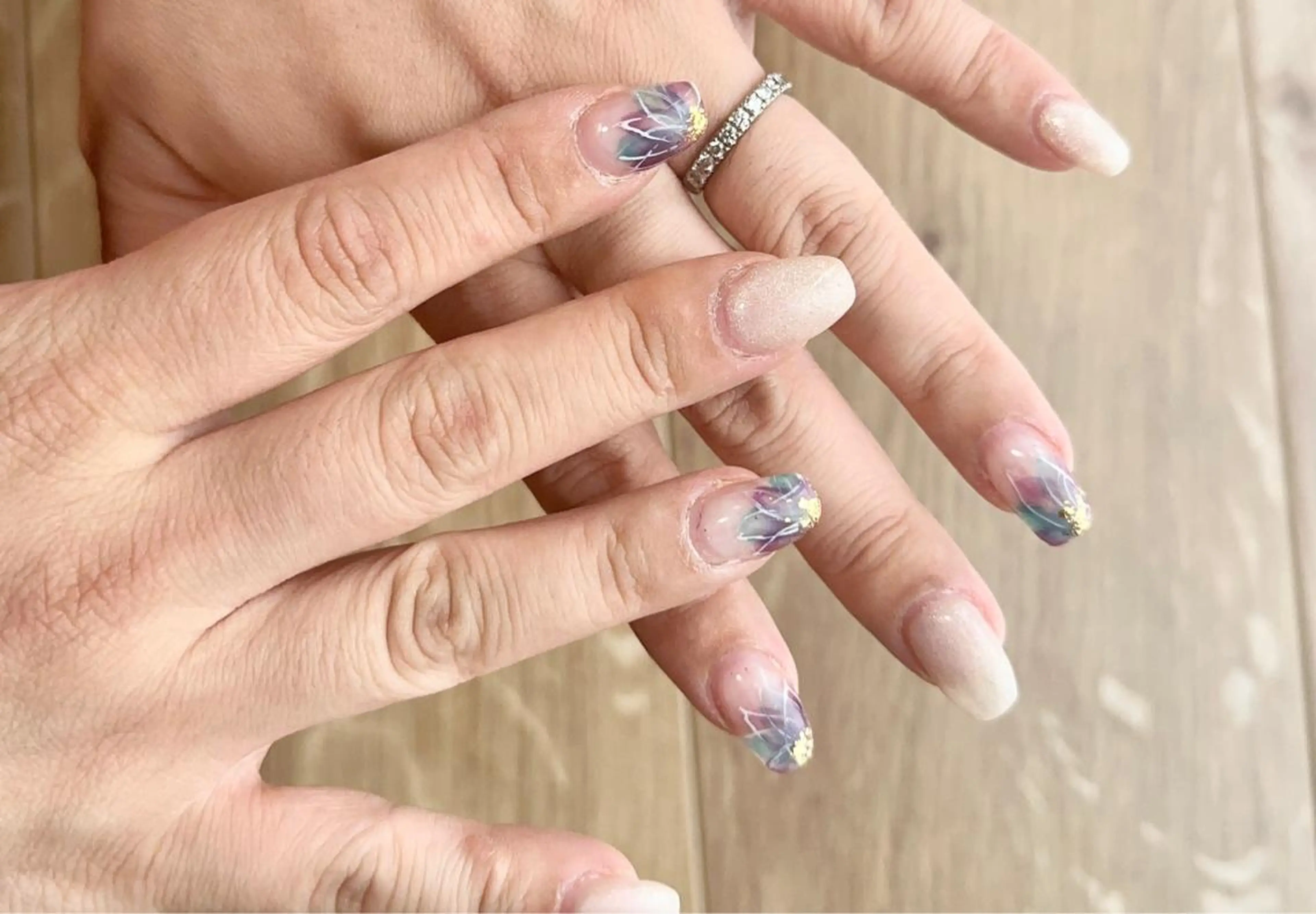 ネイル アートネイル フラワーネイル ニュアンスネイル abuuuuu nailsのネイルデザイン