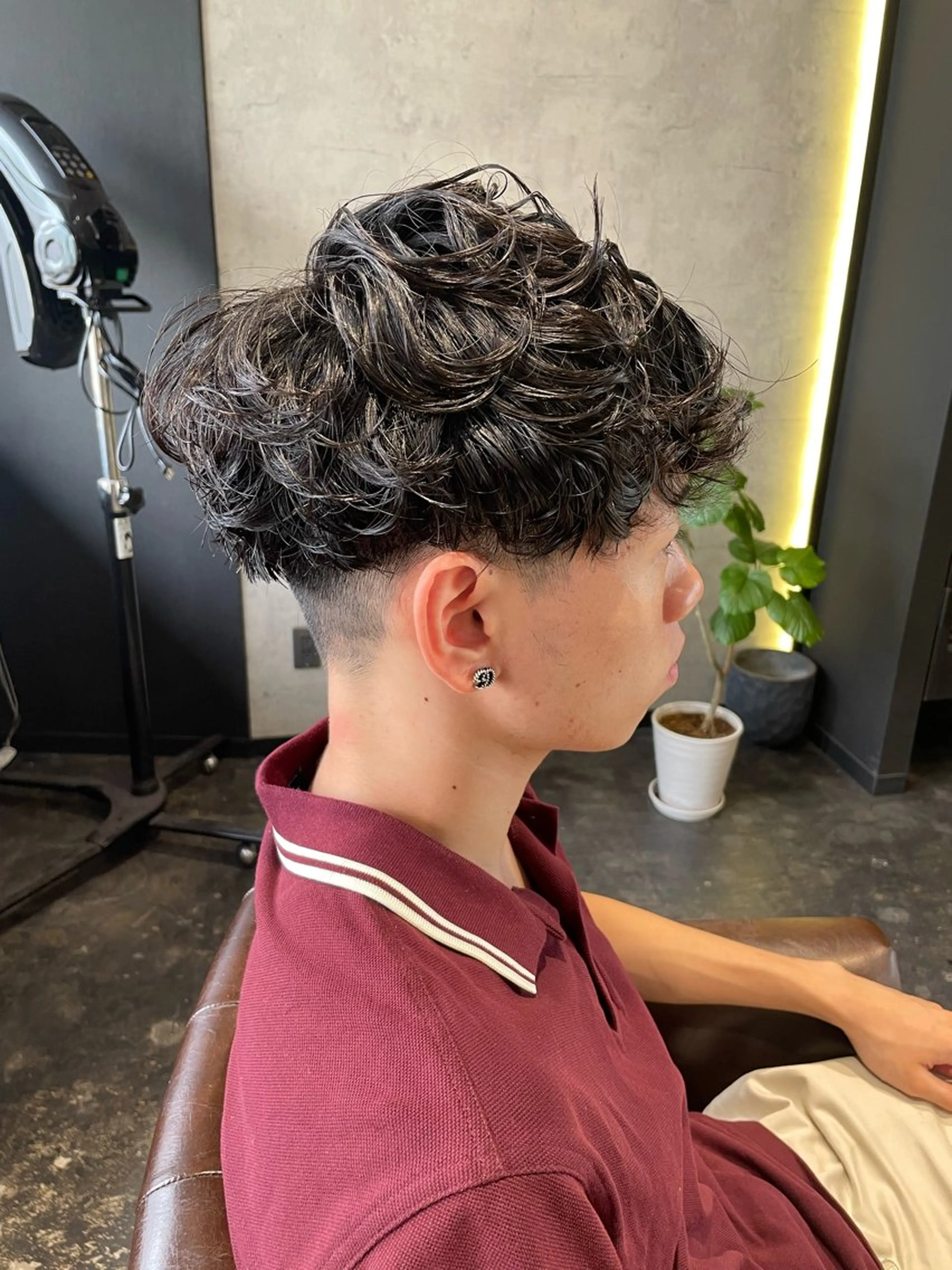 パーマ メンズ カット パーマ 💈神戸メンズ パーマ流基斗💈のヘアスタイル