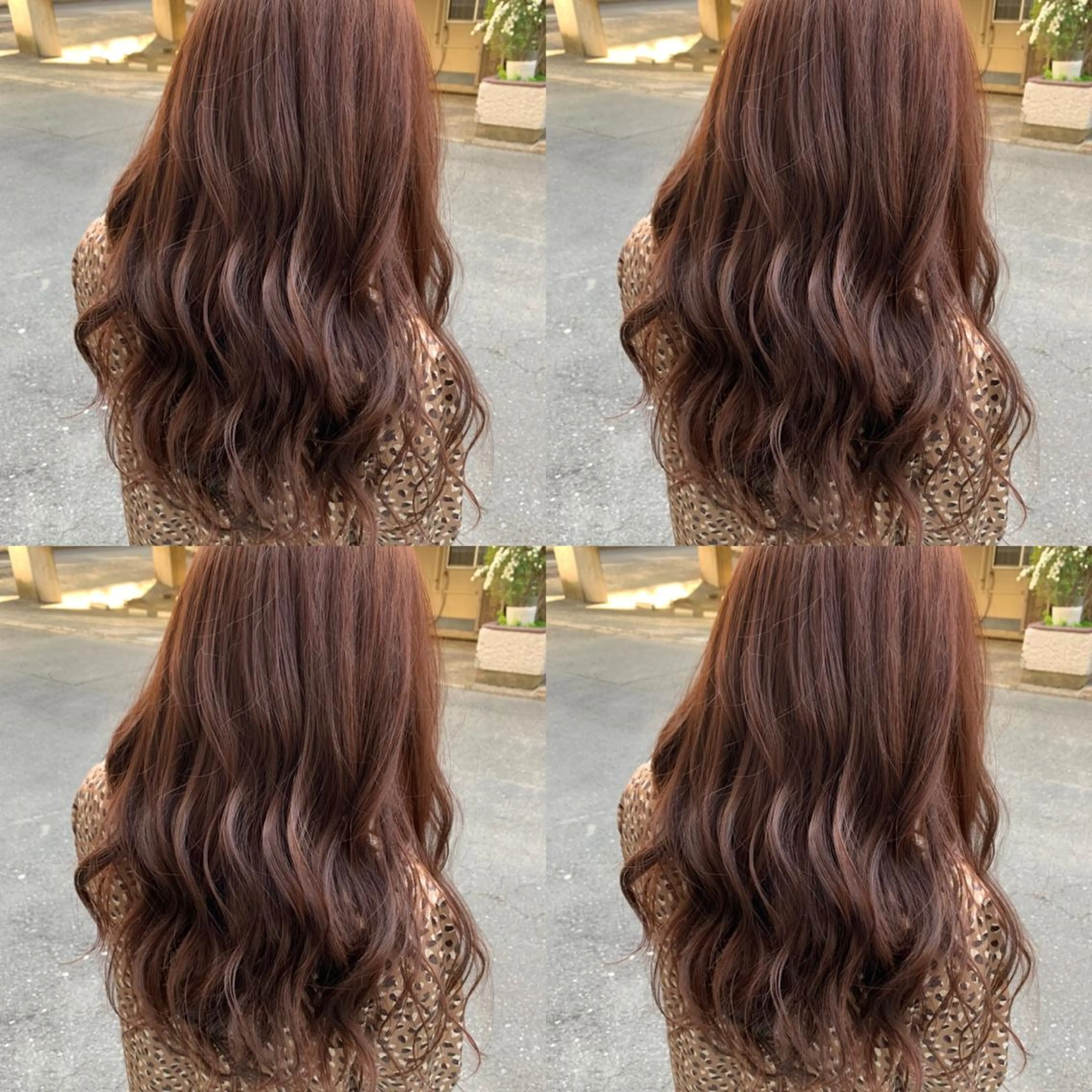ロング カラー ベージュカラー ピンクカラー ピンクベージュ カット ヘアカラー トリートメント ✨髪質改善✖︎韓国 レイヤー✨ナカムラのヘアスタイル
