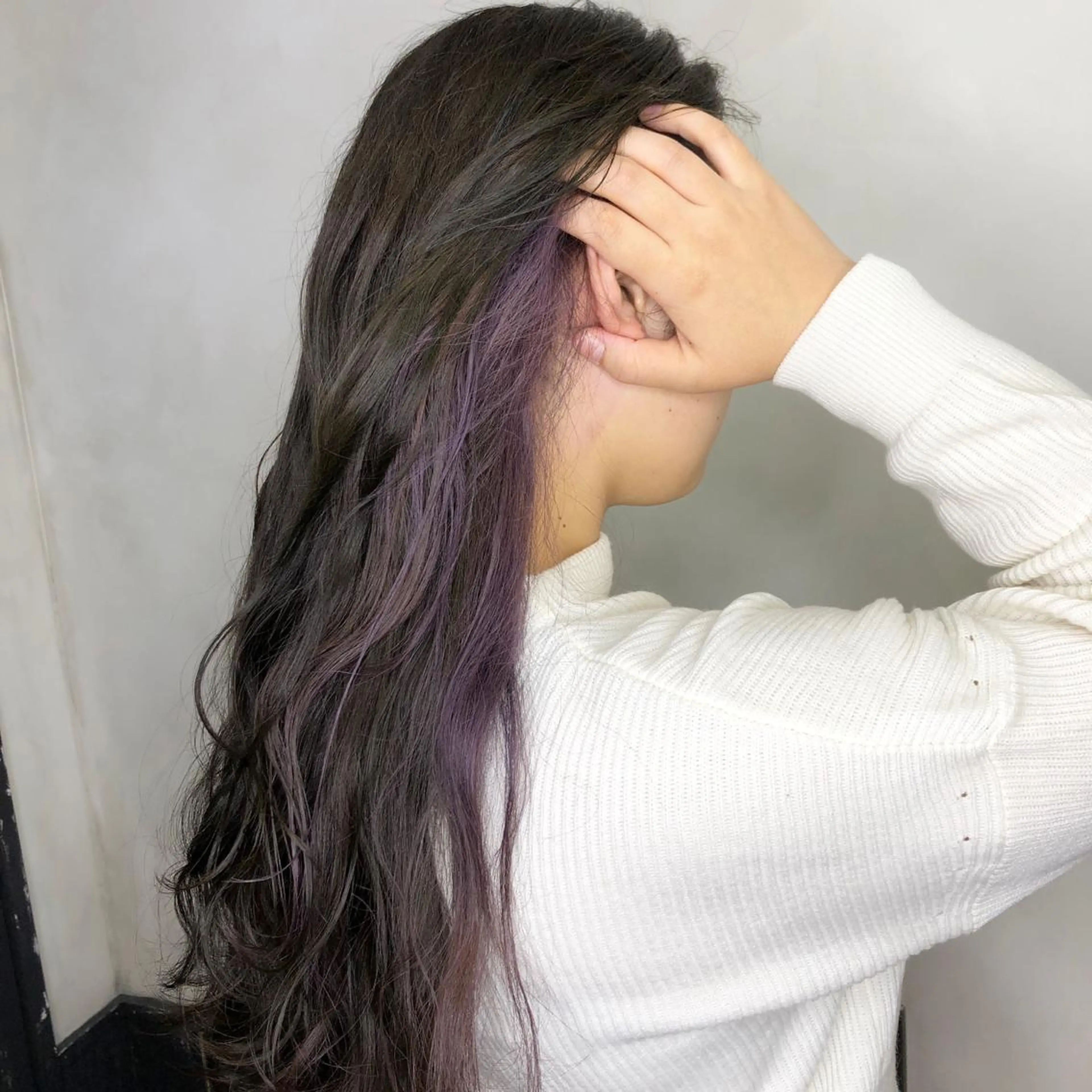 ロング カラー インナーカラー ラベンダーカラー カット ヘアカラー トリートメント AUBE HAIRazul吉祥寺所属・髪質改善✨幹細胞✨ ウルツヤ🌈清水　祥のヘアスタイル