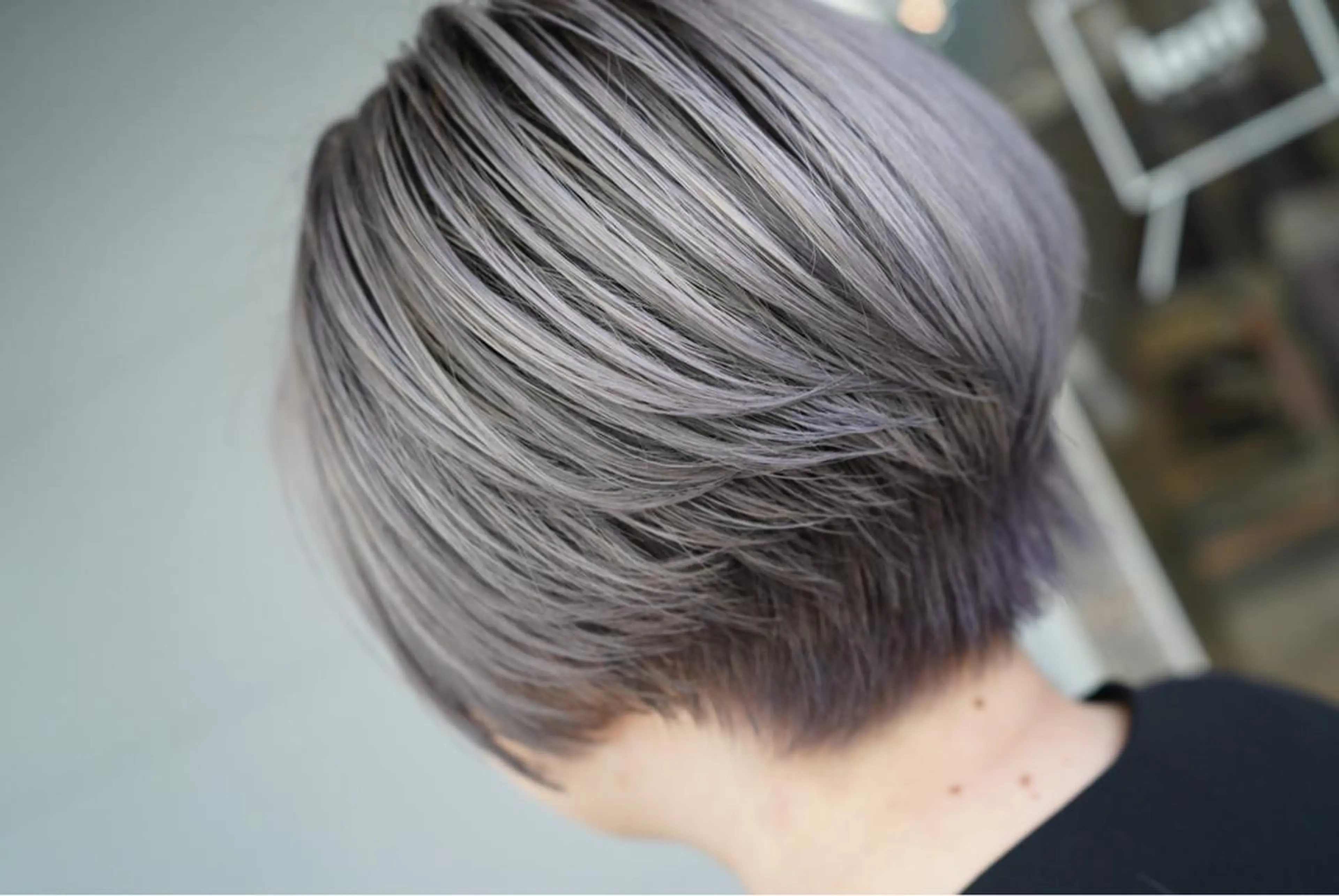 ショート カラー ヘアアレンジ バレイヤージュ ブリーチ 透明感カラー ダブルカラー グラデーションカラー lani 天神大名/ブリーチのヘアスタイル