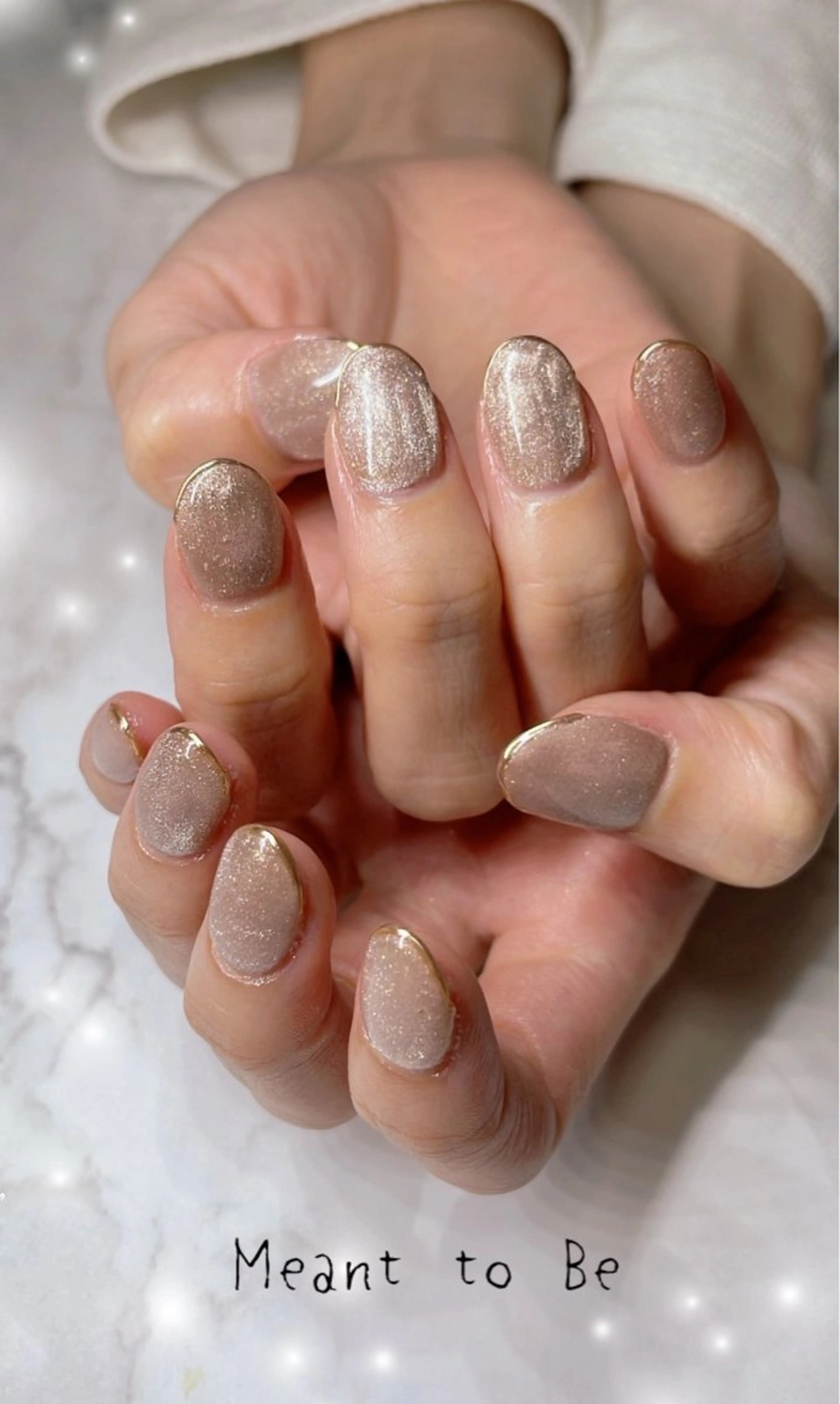 ネイル フレンチネイル ジェルネイル マグネットネイル パラジェル Meant to Be〜ご縁に感謝〜のネイルデザイン