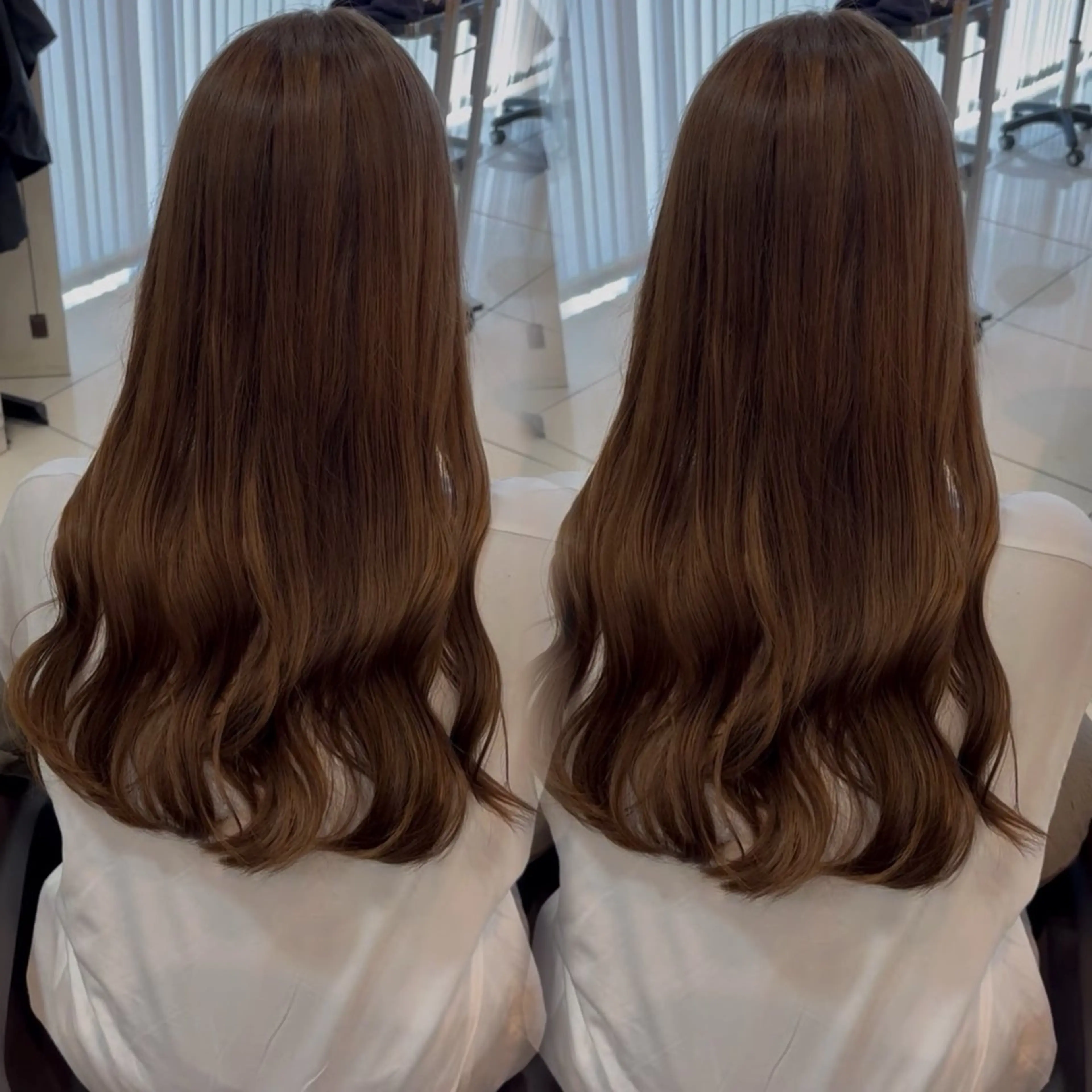 ロング カラー ベージュカラー ブリーチ ブラウンカラー ダブルカラー ミルクティーベージュ ヘアカラー パーマ、ダブル カラー、上野星也のヘアスタイル