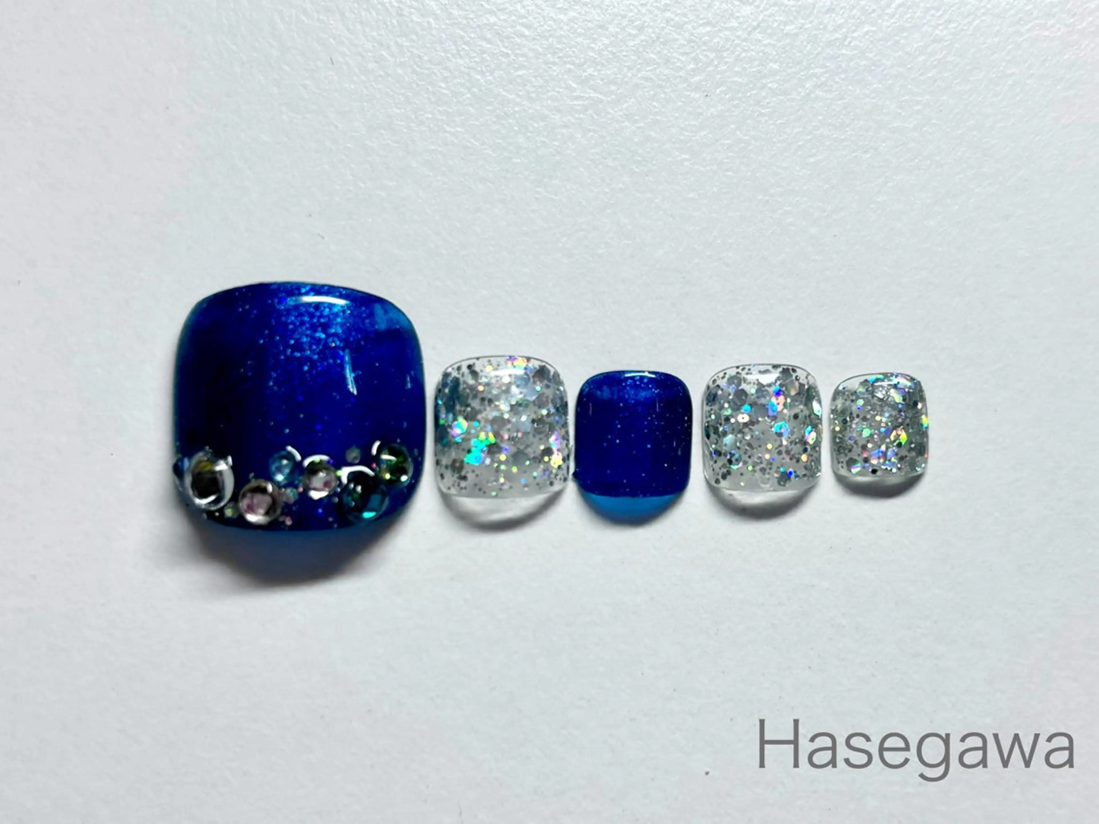 ネイル アートネイル ラメ(グリッター) ストーンネイル DROP所属・DROP 長谷川のネイルデザイン