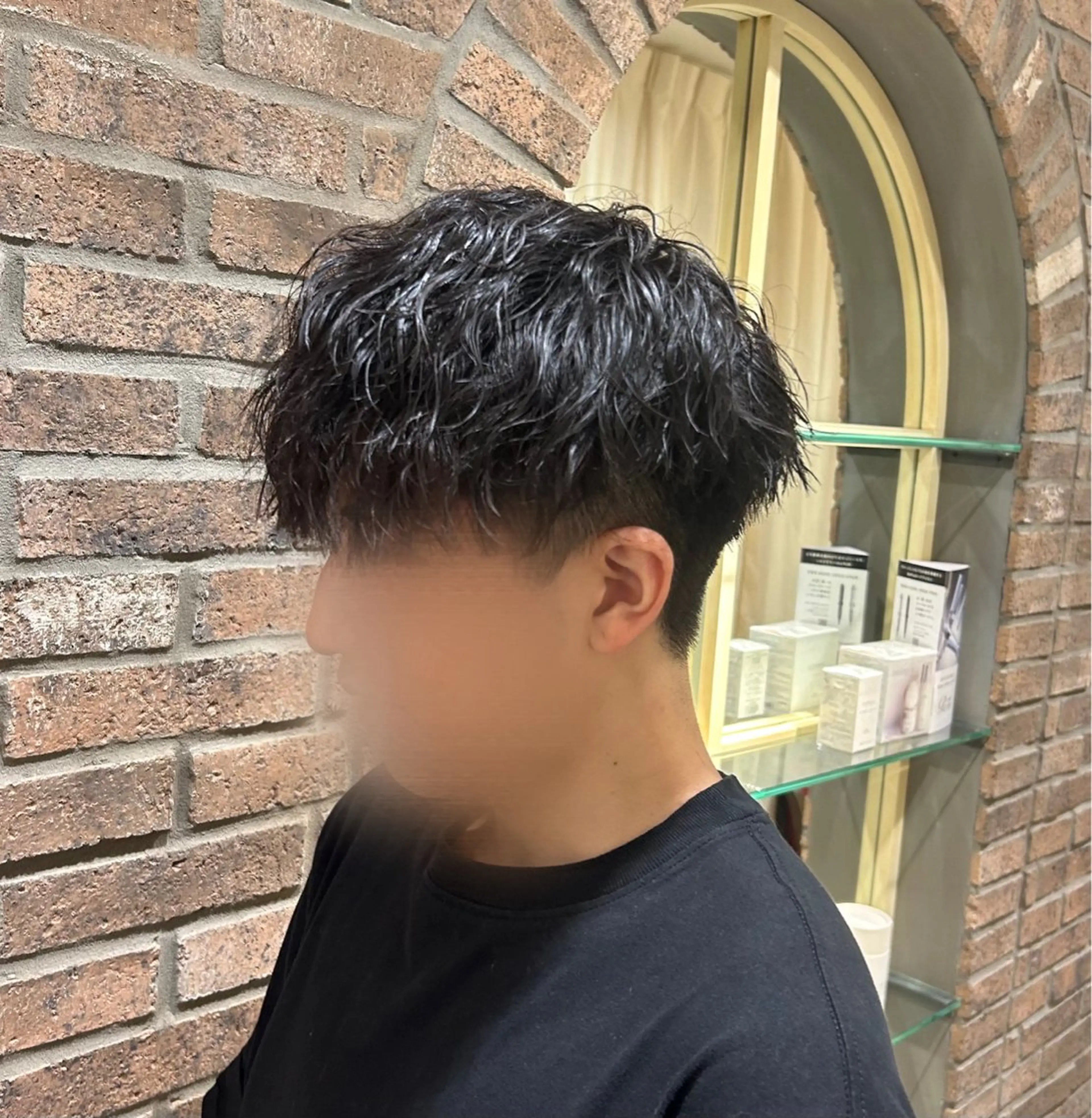 パーマ メンズ センターパート メンズメッシュ マッシュ メンズパーマ メンズツイストパーマ 高田馬場/メンズ/ 外国人風ヘアのヘアスタイル
