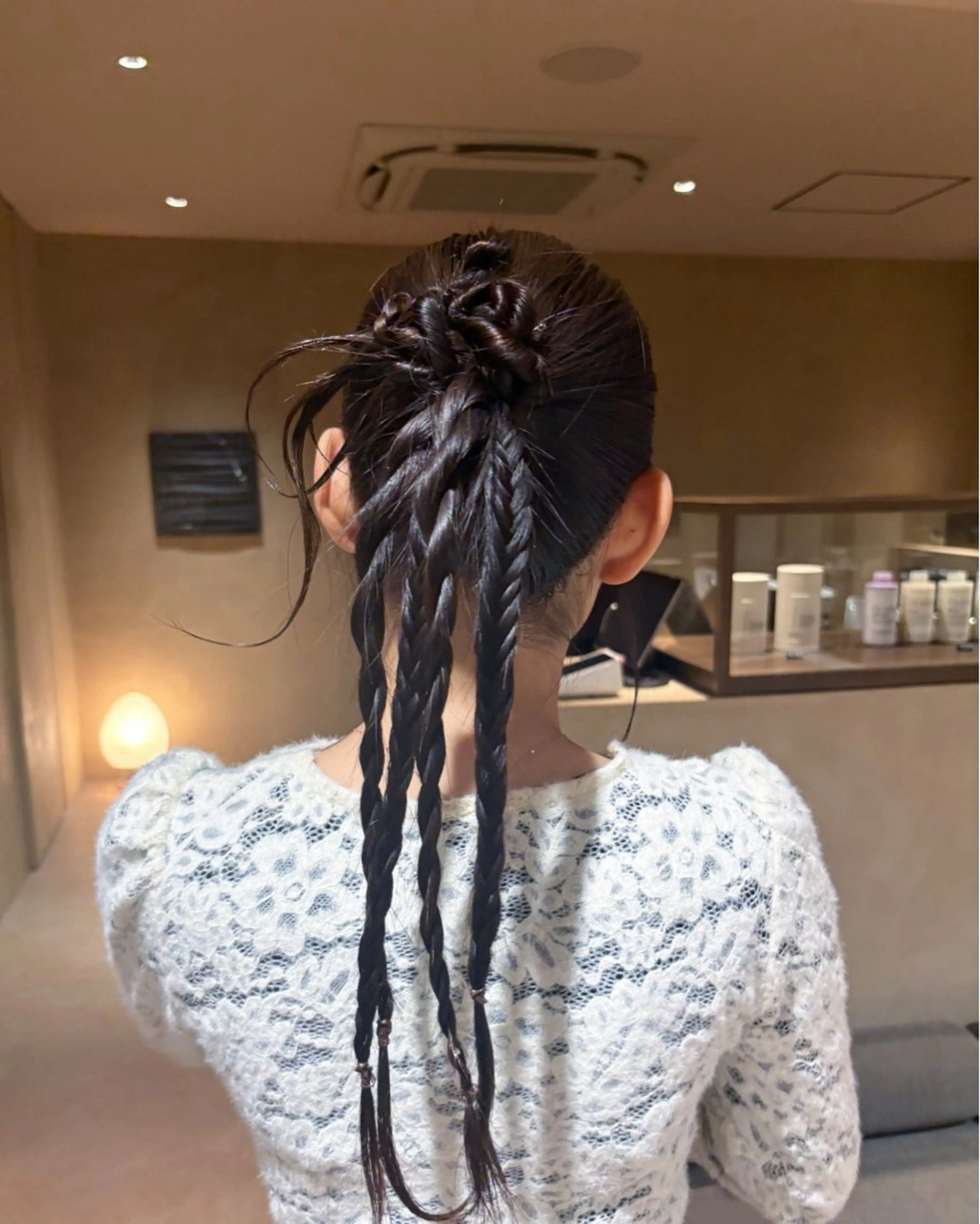 ヘアアレンジ ヘアセット ボブ/タイトアレンジ 個性派結婚式アレンジのヘアスタイル
