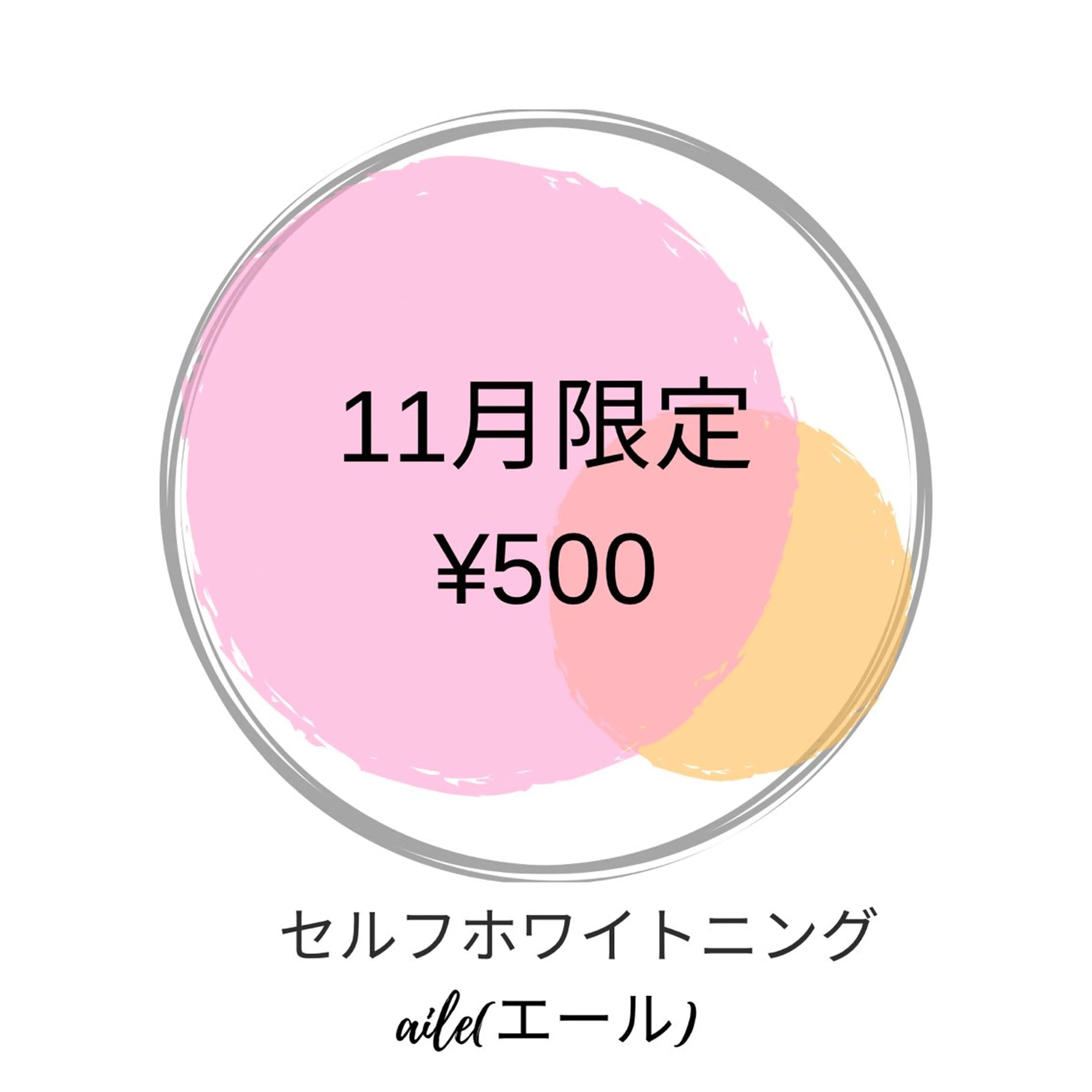 オープン記念【11月限定】ワンコイン【500円（税込）】1日3名様の写真