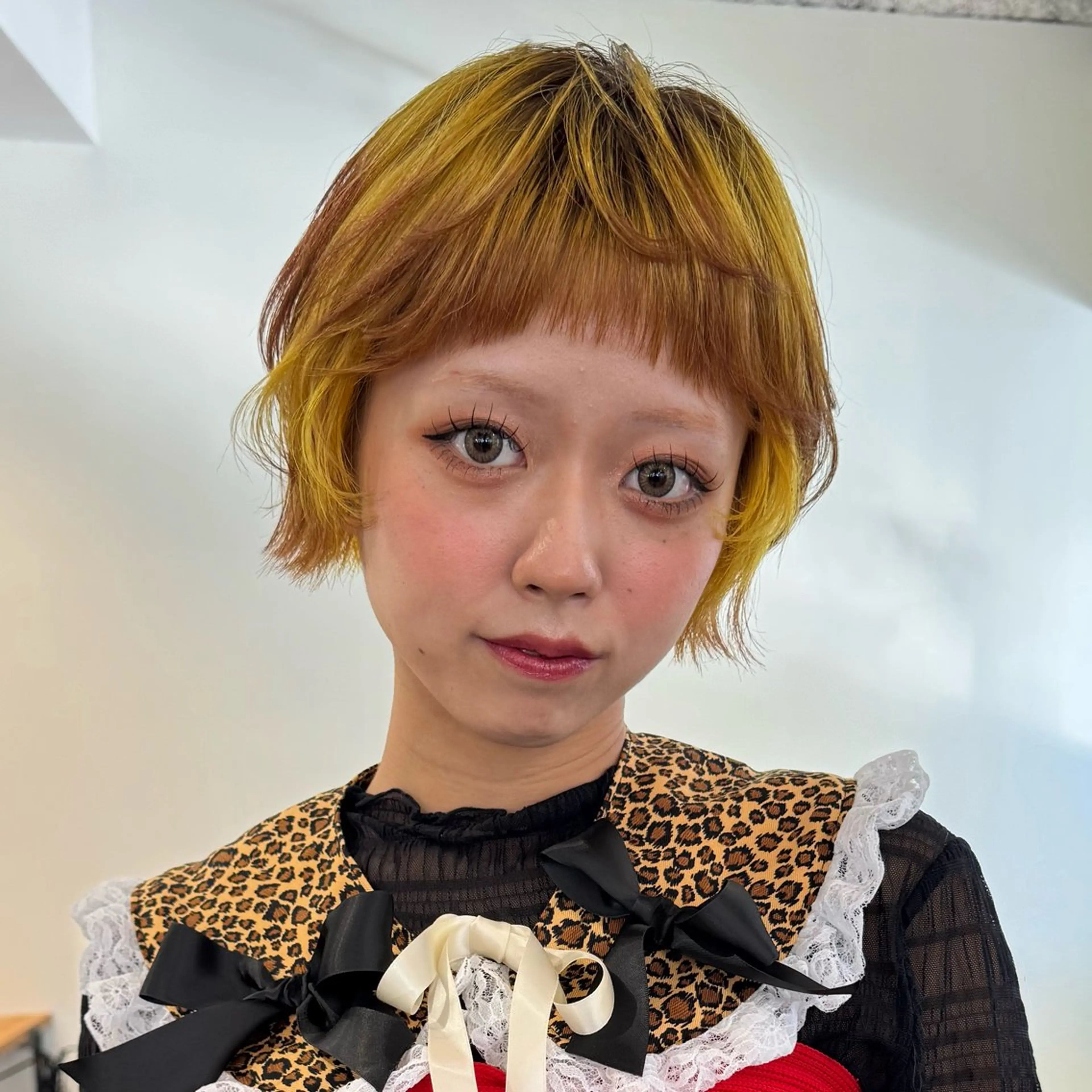 ショート カラー ヘアカラー ふみさん/ブリーチ/ ボブ/ウルフのヘアスタイル